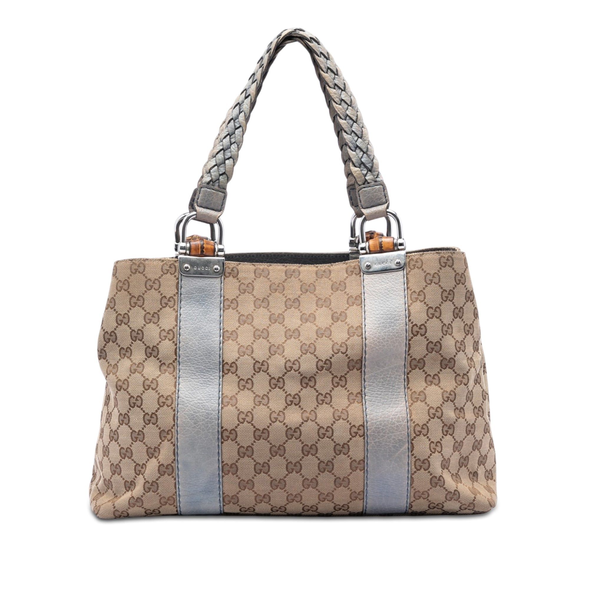 Gucci Medium GG Canvas Bamboo Libeccio Tote Size ONE SIZE - 1 Thumbnail