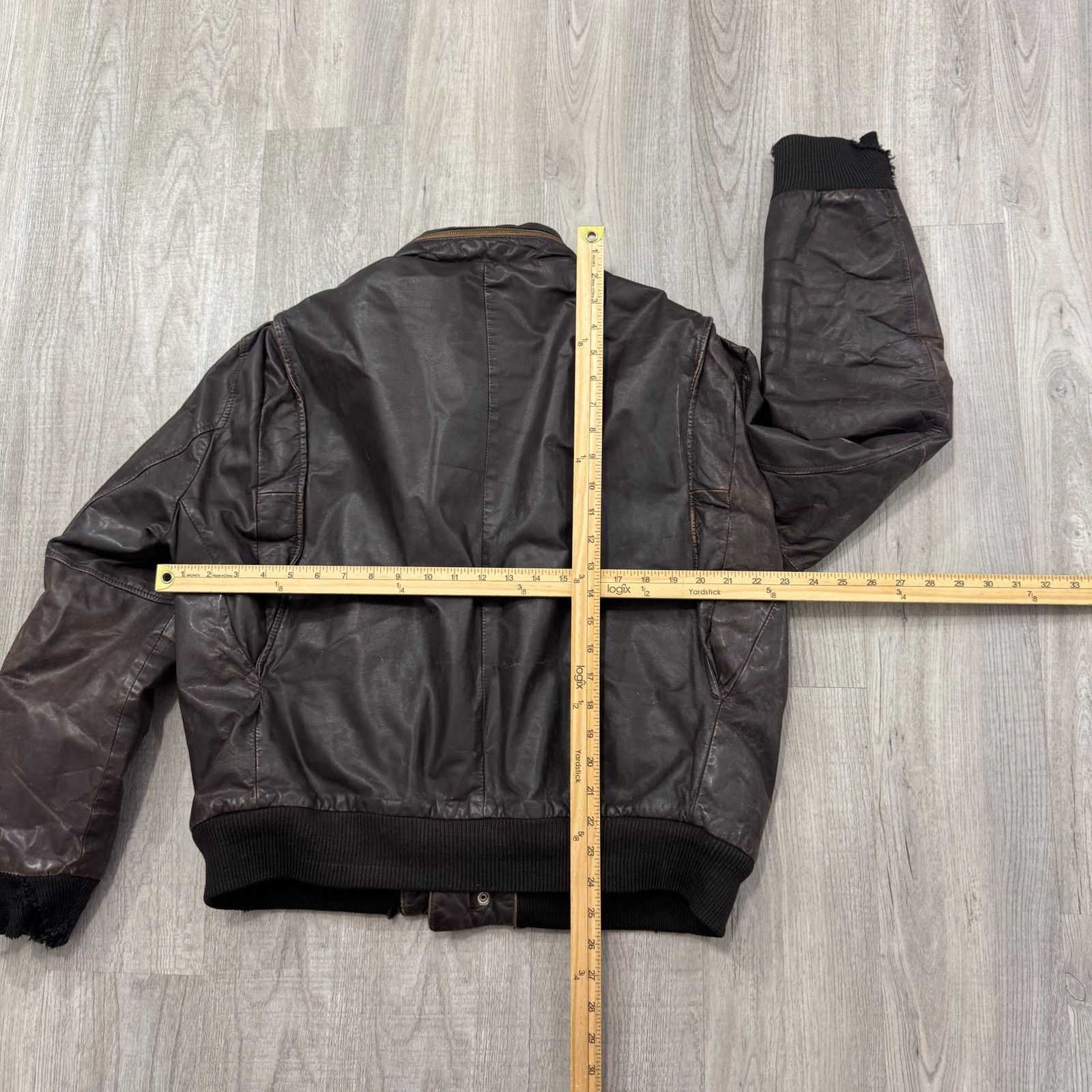 Vintage Vintage Hudson's Men's Store Leather Jacket Mens 44 Large Size US L / EU 52-54 / 3 - 10 Thumbnail