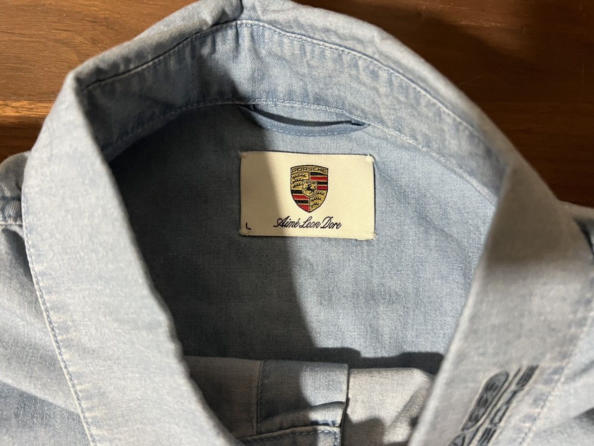 Aime Leon Dore × Porsche Design Aime Leon Dore x Porsche 993 Turbo Mechanic Shirt Chambray Size US L / EU 52-54 / 3 - 4 Thumbnail
