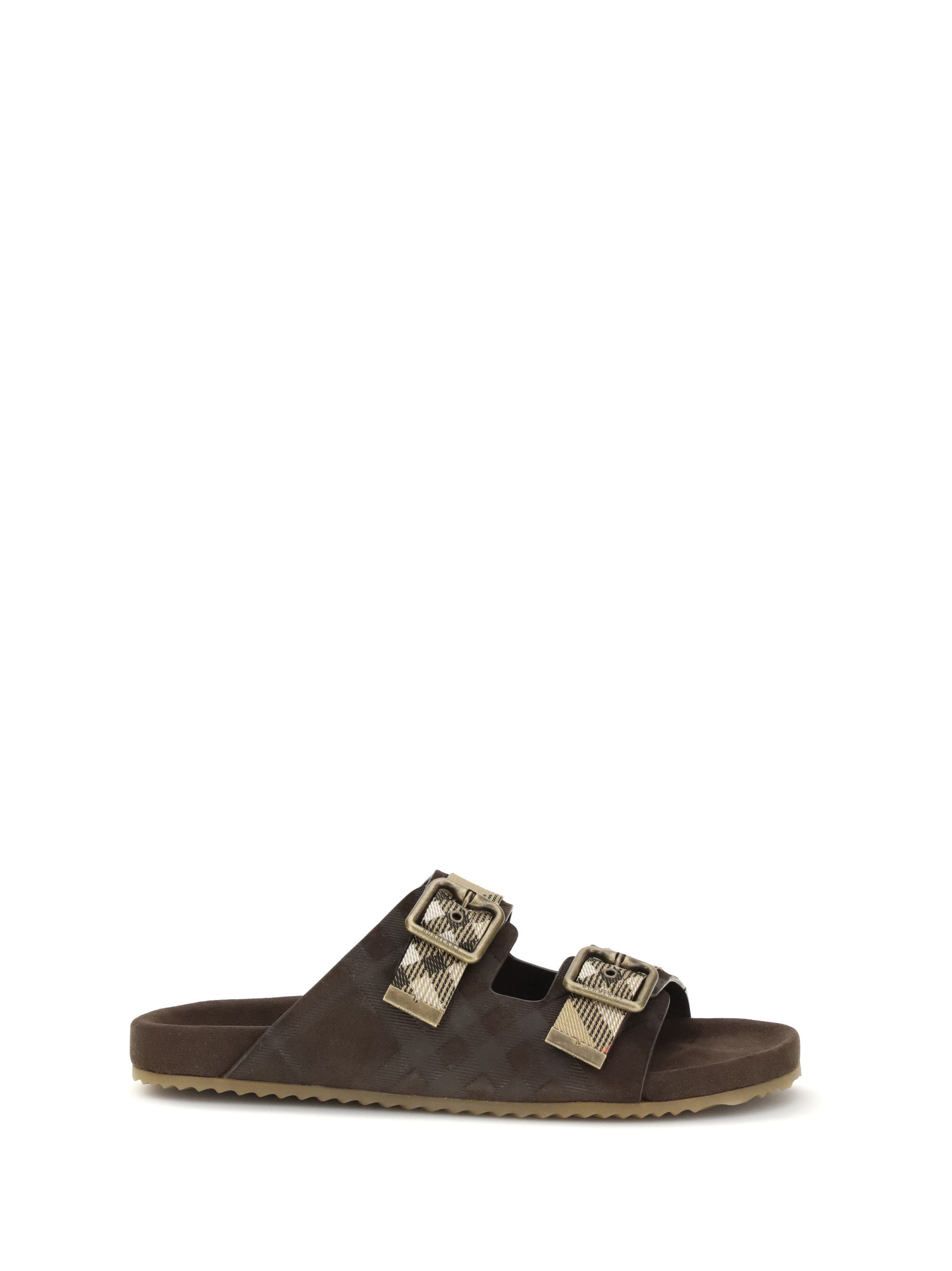 Burberry Check suede Urchin Sandals Size US 7 / EU 40 - 1 Thumbnail