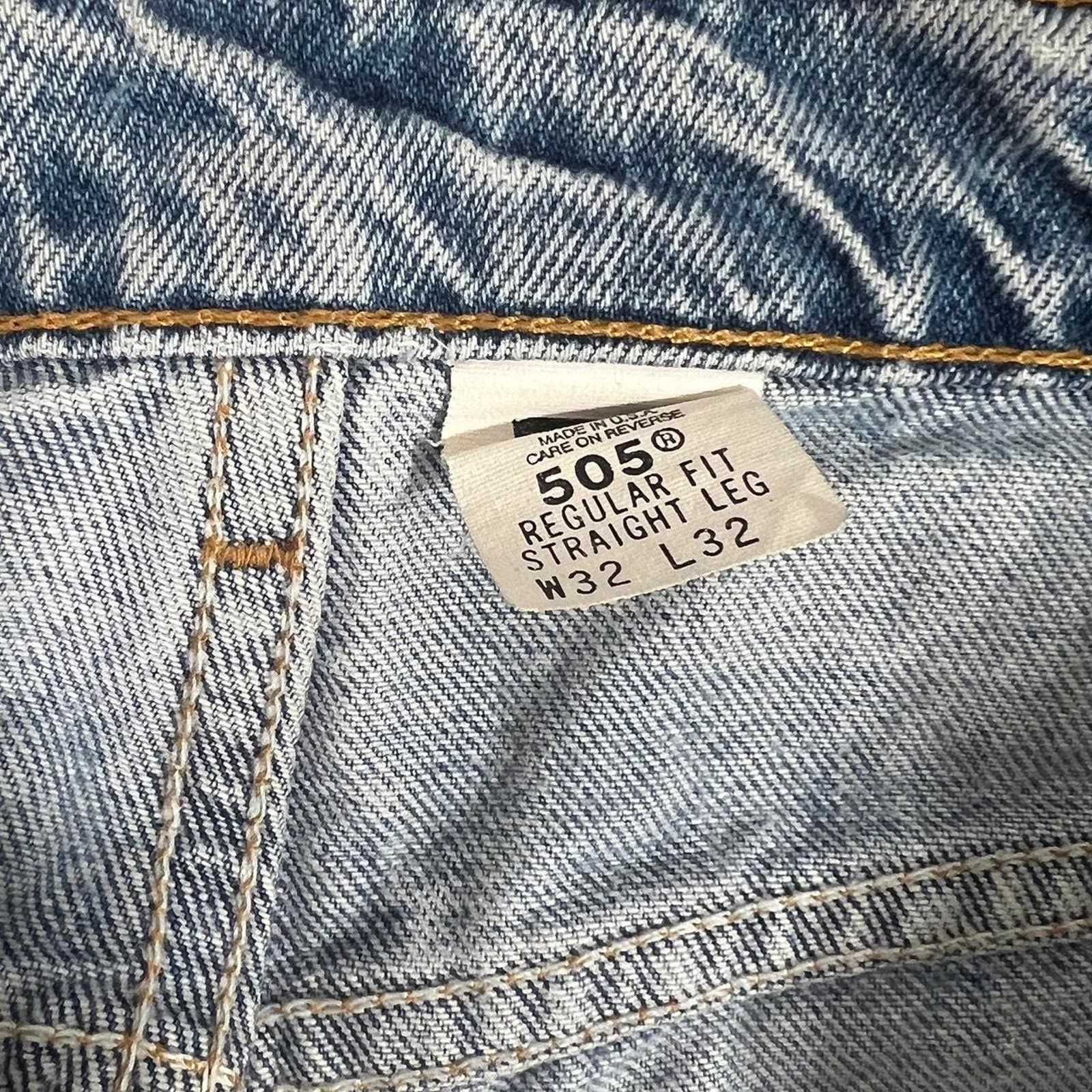 Levi's × Vintage VINTAGE Y2K LEVIS 505 DIABLA HAND DRAWN MODERN PUNK JEANS: Size US 32 / EU 48 - 3 Thumbnail
