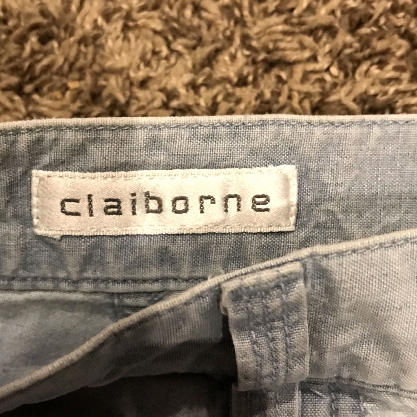 Liz Claiborne Claiborne Womens Shorts Denim Cotton Blue 29 Regular Waist 27 Inseam 6" High Rise Adult Casual American Chino Vintage No Size 29" - 3 Thumbnail