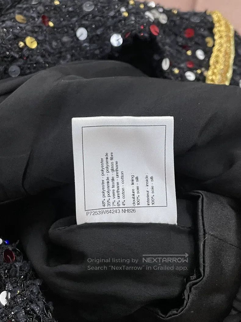 Chanel Chanel 22S heavy industry sequins full of stars black gold Size XS / US 0-2 / IT 36-38 - 6 Thumbnail