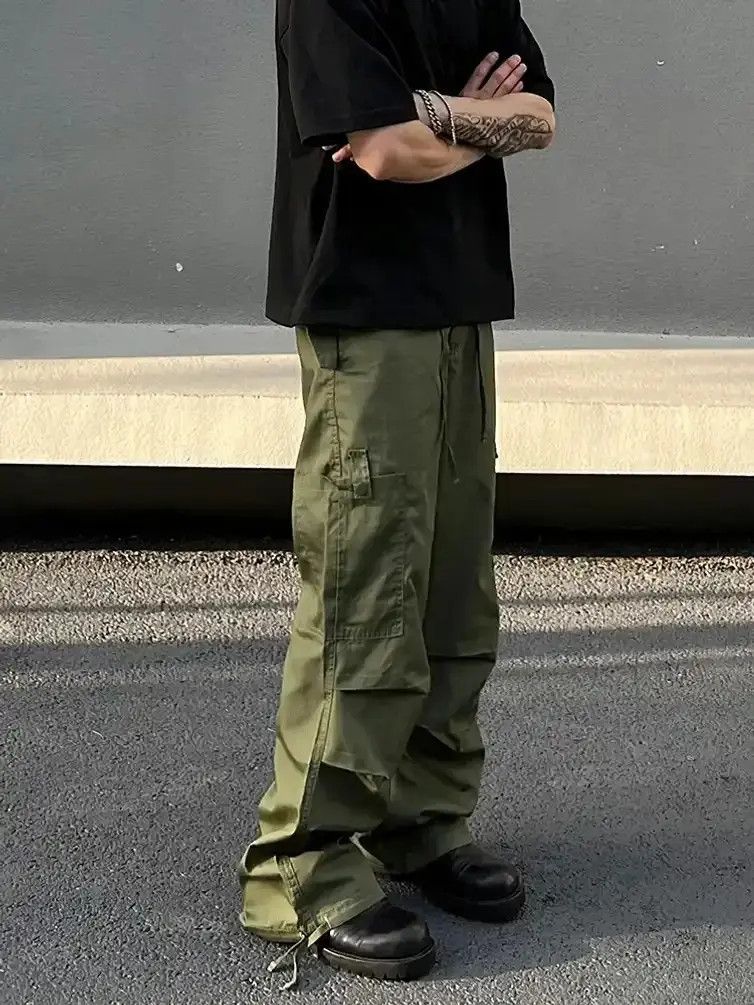 Designer × Japanese Brand × Vintage baggy pleated military cargo pants Size US 34 / EU 50 - 3 Thumbnail