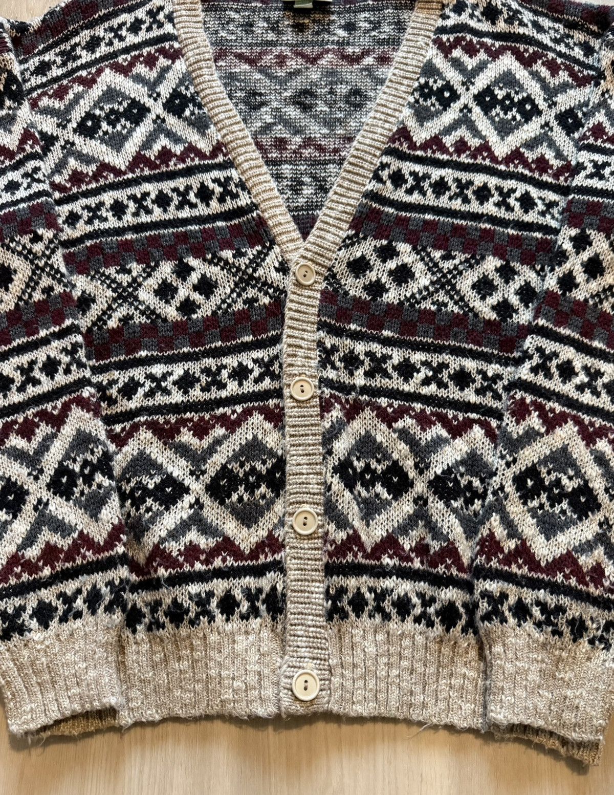 Vintage Vintage 90s Ash Creek Trading Knit Grandpa Cardigan USA Sz L Size US L / EU 52-54 / 3 - 2 Thumbnail