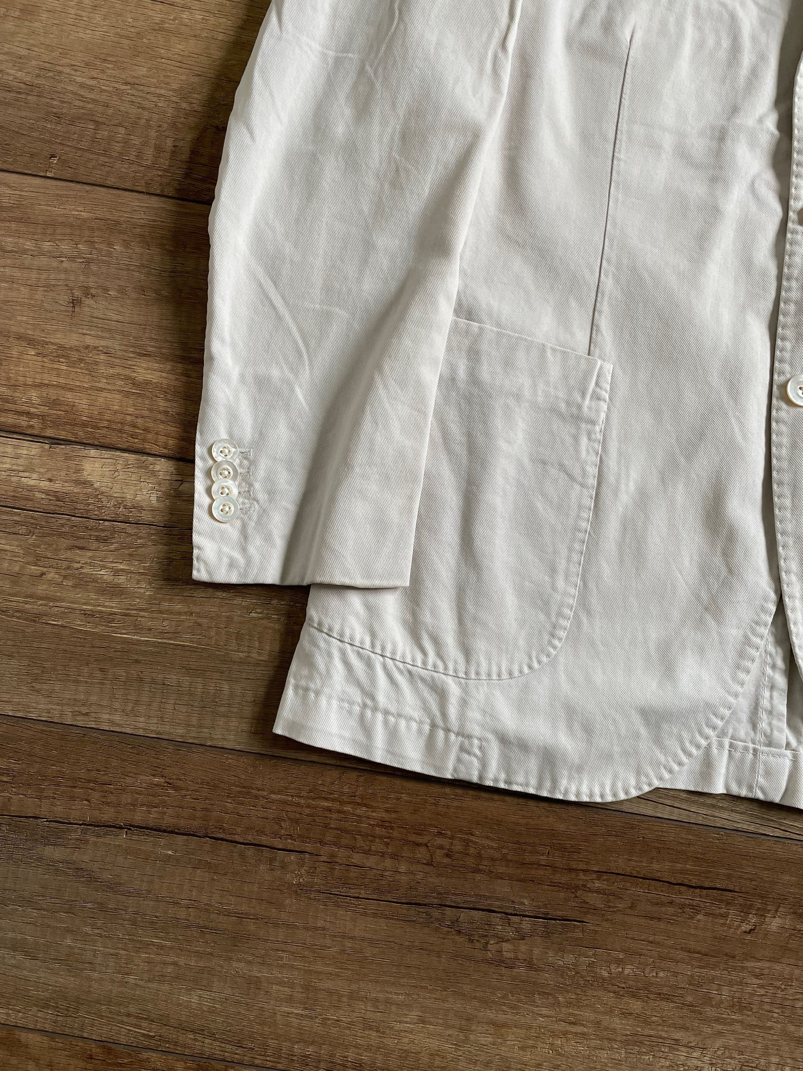 Boglioli Boglioli Unstructured Cotton Blazer Cream sz.50R Size 50R - 2 Thumbnail