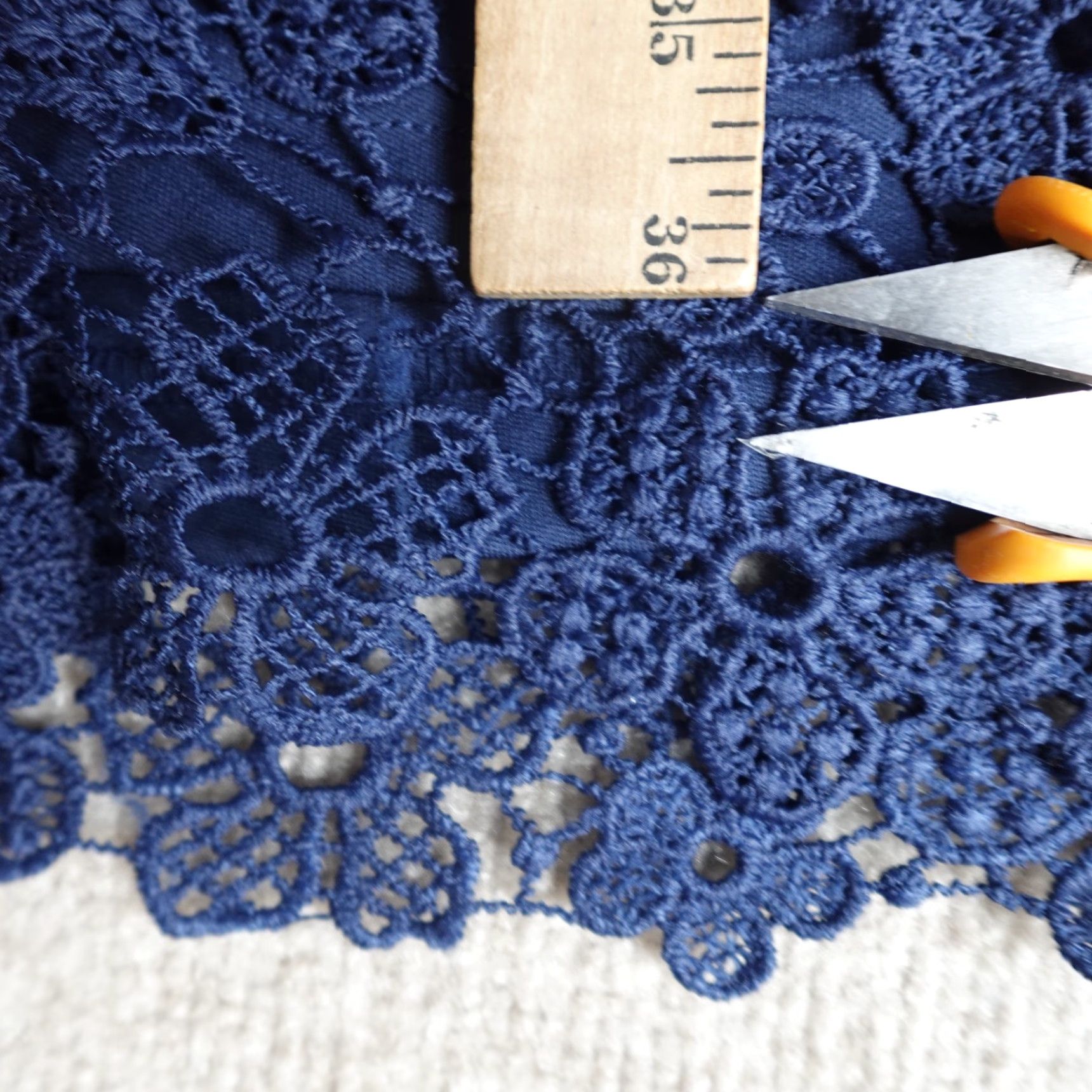 Karl Lagerfeld Karl Lagerfeld Womens Dress 10 Blue Lace Midi Shift LD8L3955 NEW Size L / US 10 / IT 46 - 7 Thumbnail