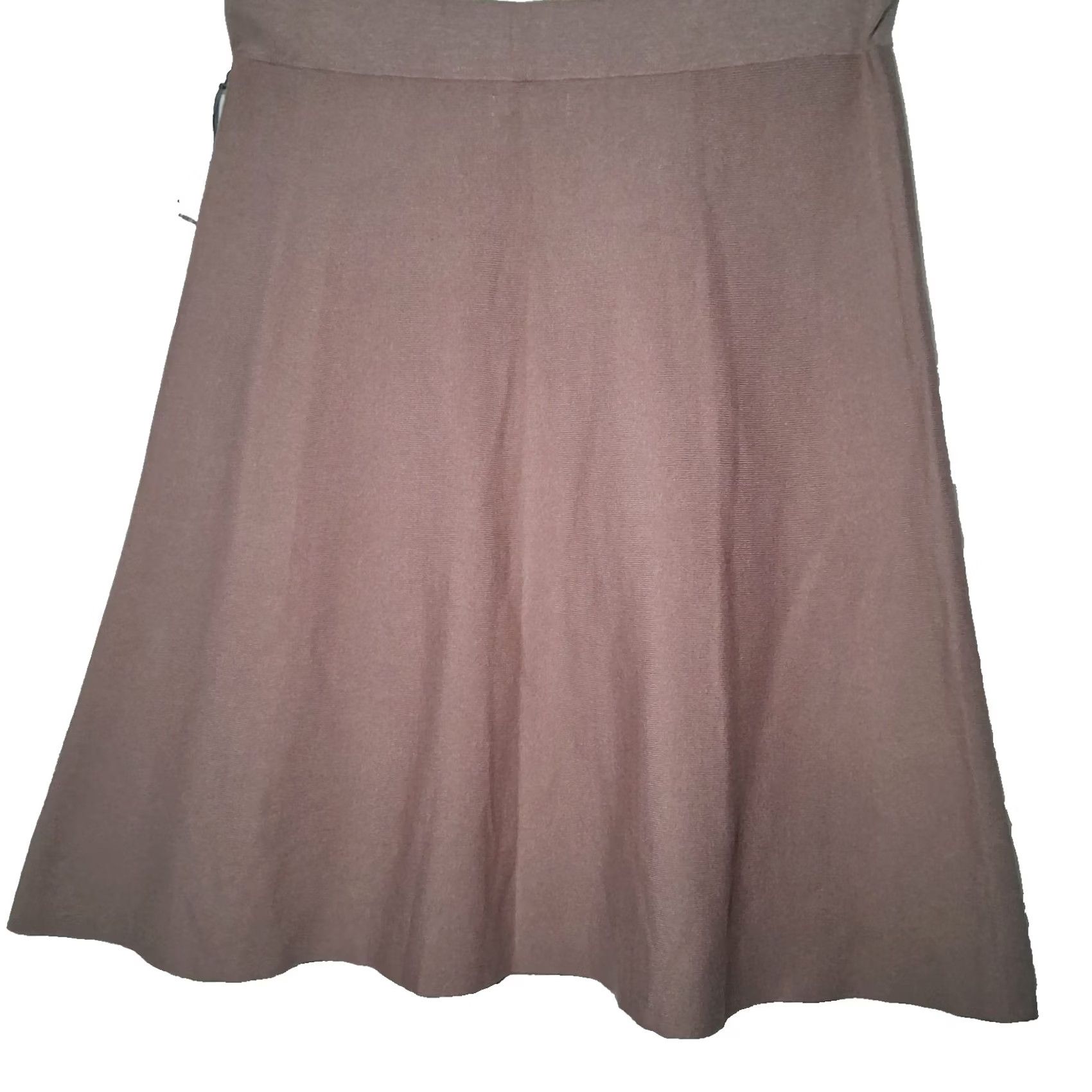 Liz Claiborne VINTAGE Liz Claiborne Skirt XL Beige A-Line Knee Length Knit New Size 40" / US 18 - 2 Thumbnail