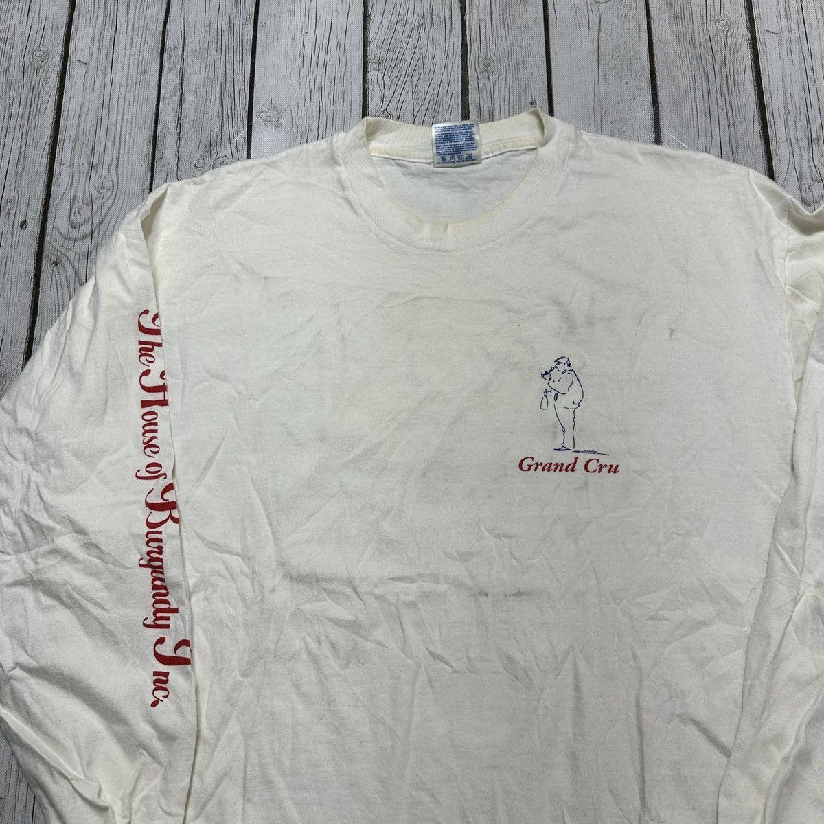 Hanes × Vintage Vintage Grand Cru Yacht long sleeve tee Size US XL / EU 56 / 4 - 4 Thumbnail