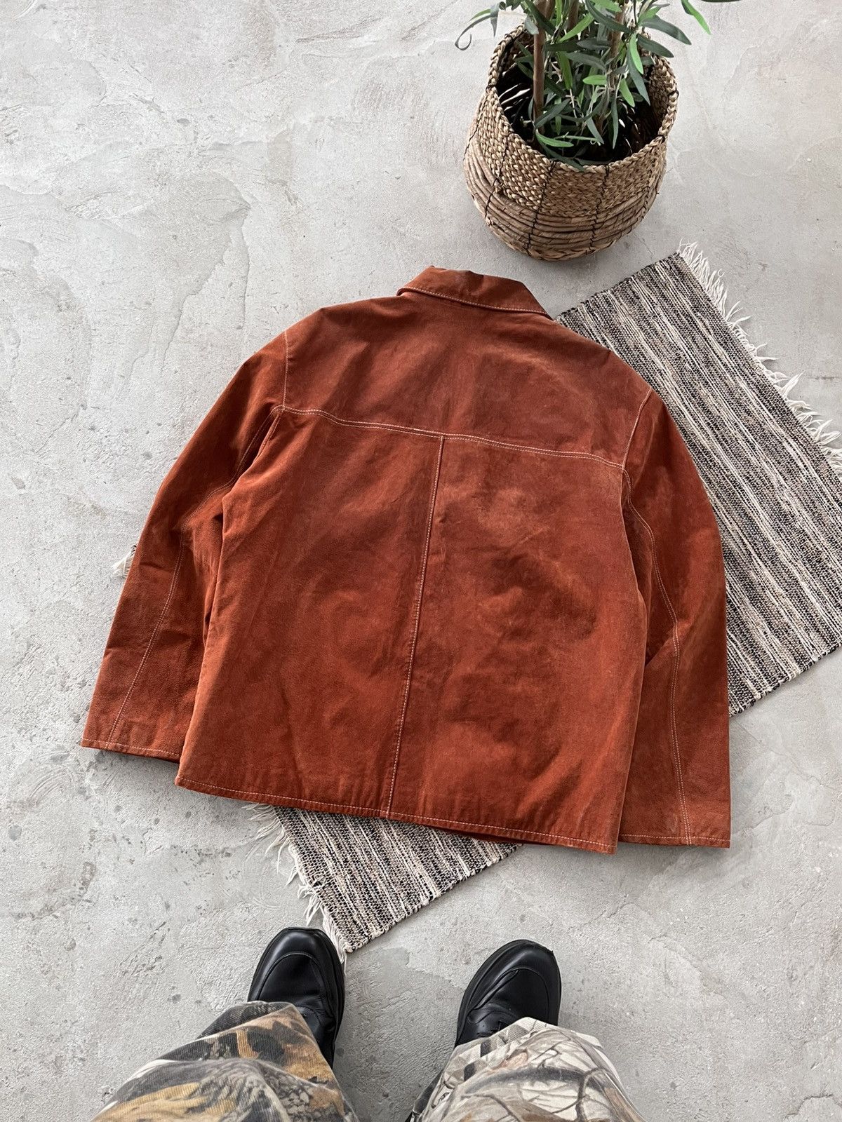 Genuine Leather Vintage Avantgarde Brown Orange Leather Coach Jacket Y2K Size US XL / EU 56 / 4 - 2 Thumbnail