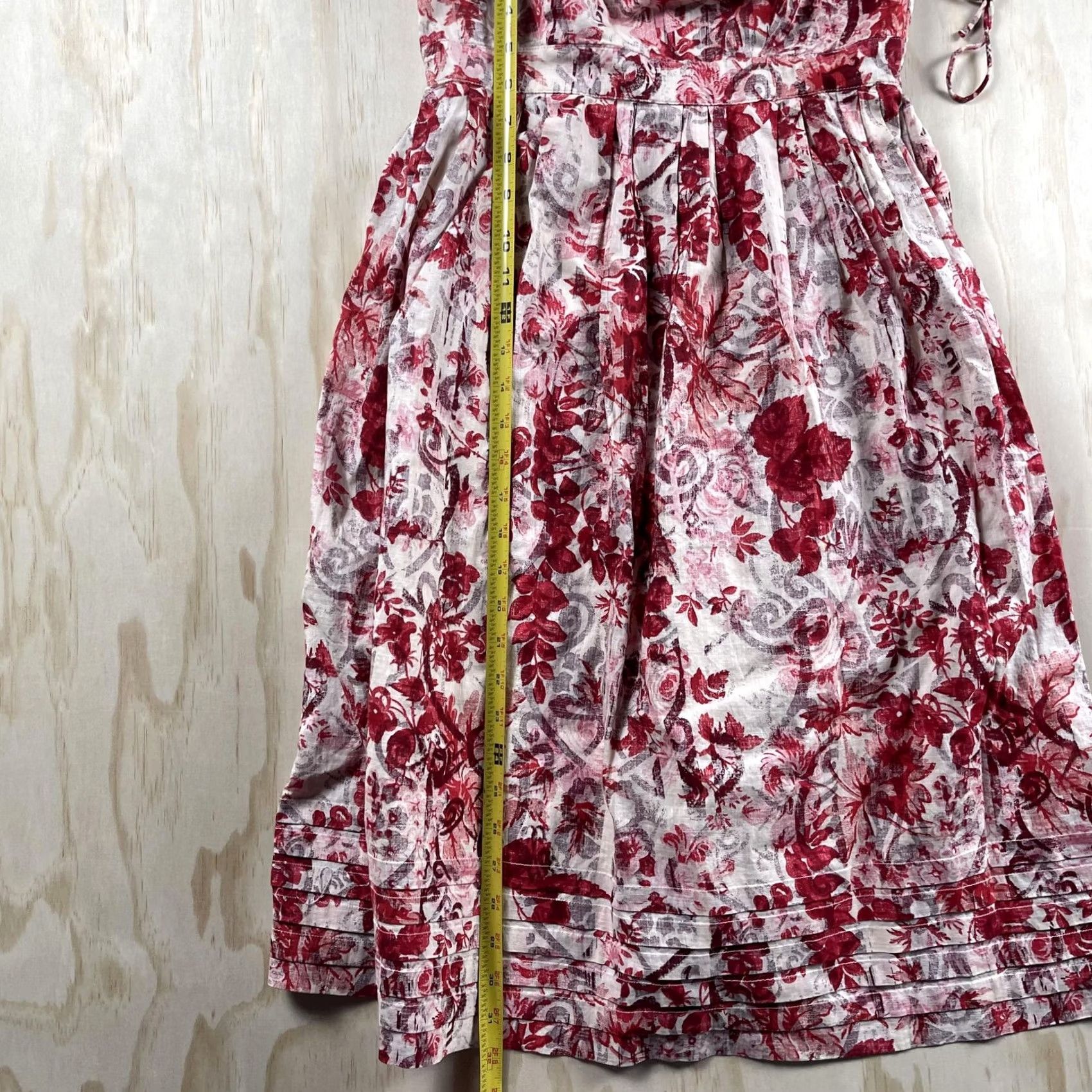 Gap VINTAGE? (No) Gap Dress Womens 4 Red Floral Spaghetti Strap Fit & Flare Sundress Knee Length Shirt? Size S / US 4 / IT 40 - 3 Thumbnail