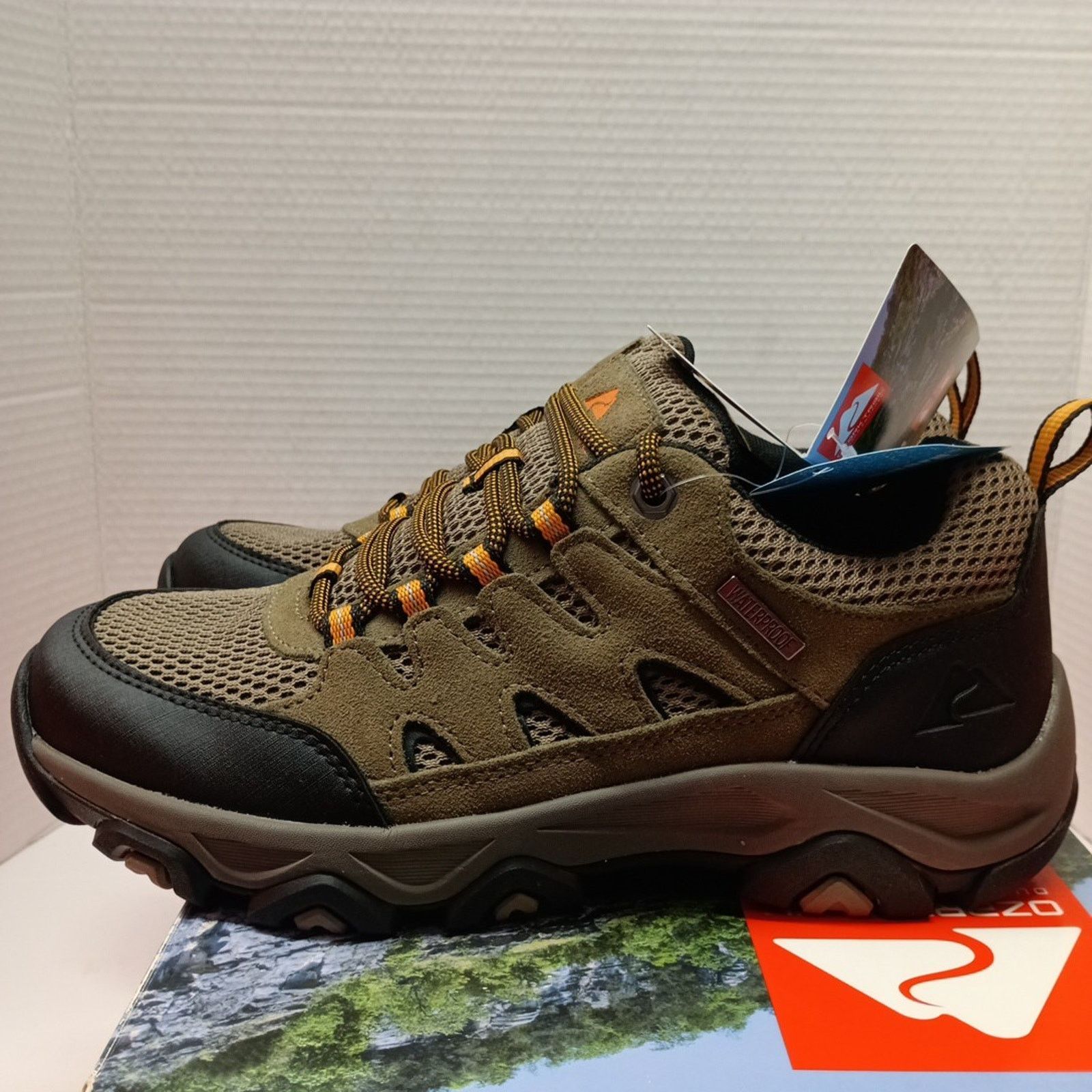 Other Ozark Trail Men Waterproof Hiking Shoes Size 8 Taupe Leather Size US 8 / EU 41 - 3 Thumbnail