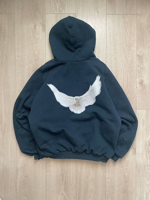 Balenciaga YZY Yeezy Gap Balenciaga Shrunken Hoodie Blue Color