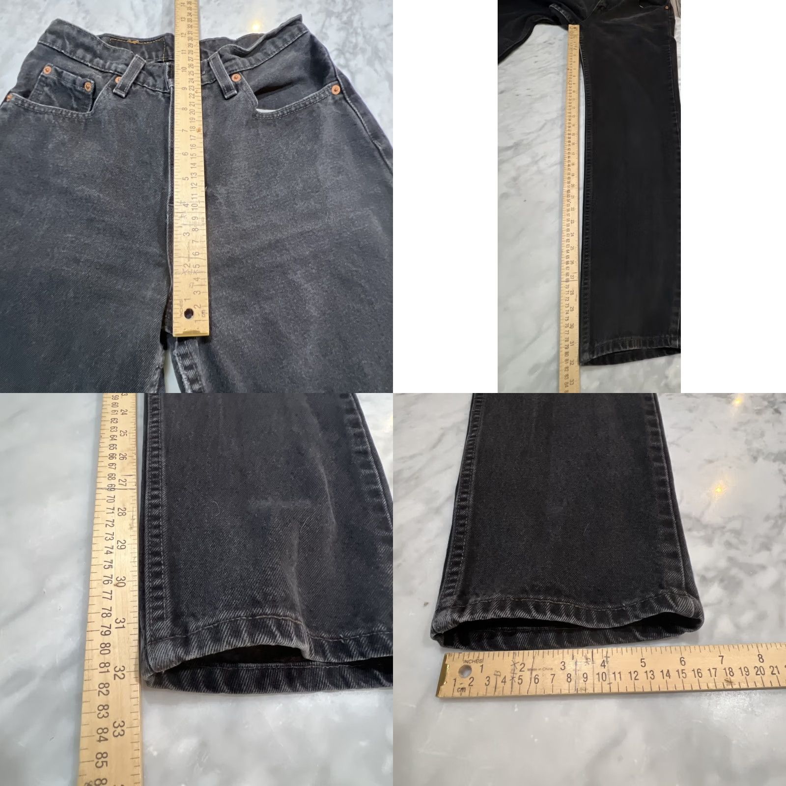 Levi's VINTAGE Levi’s 560 Jeans Pant Men 28x32 Black Faded Straight 5-Pocket Denim Relaxed Mid Rise USA 90s Grunge Shirt? Size US 28 / EU 44 - 10 Thumbnail