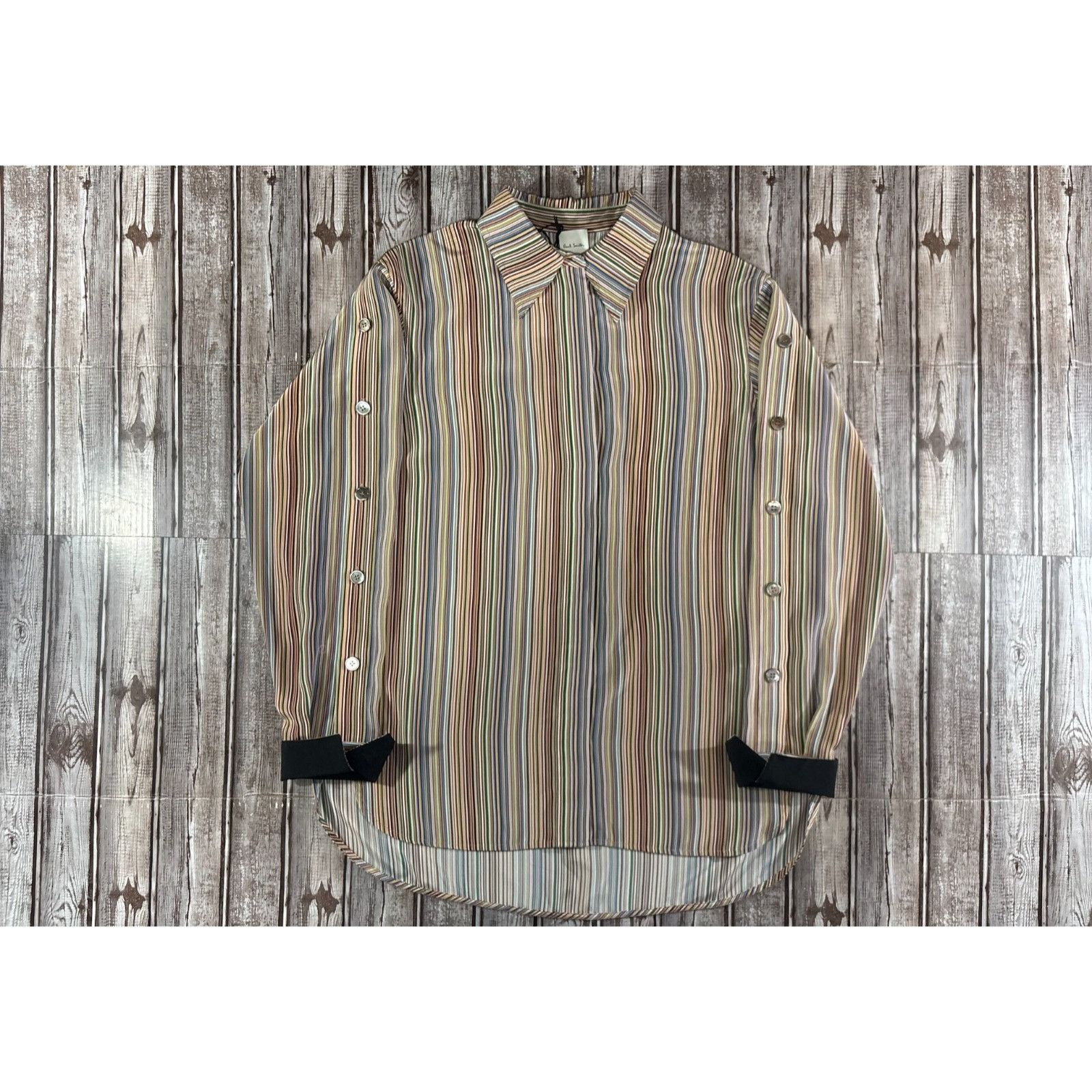 Paul Smith Paul Smith Silk 'Signature Stripe' Shirt size 42 US 6 multic Size S / US 4 / IT 40 - 2 Thumbnail