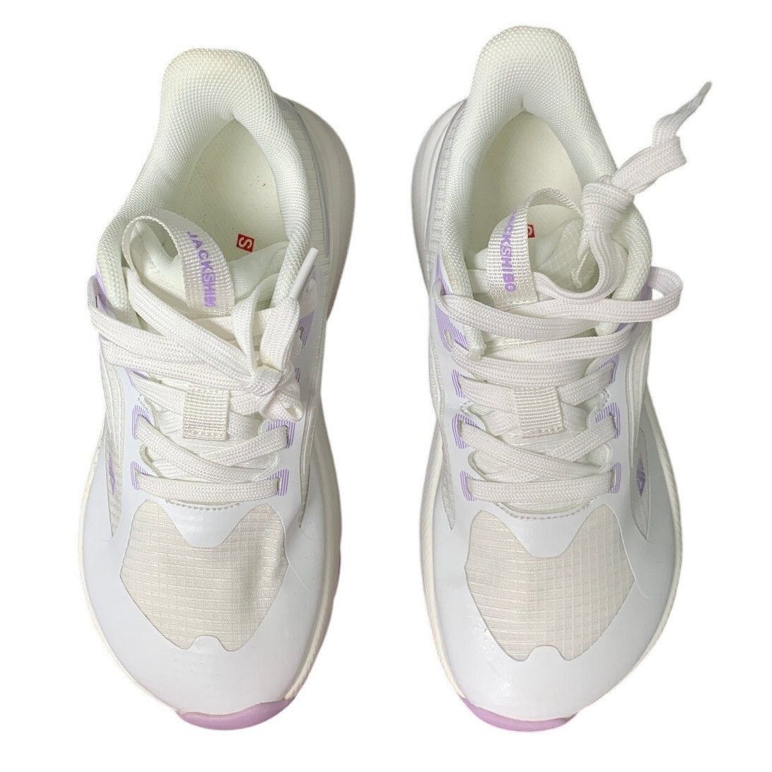 Other Jackshibo Women's Size 7 White Lace-Up Athletic Shoes Size US 7 / IT 37 - 2 Thumbnail
