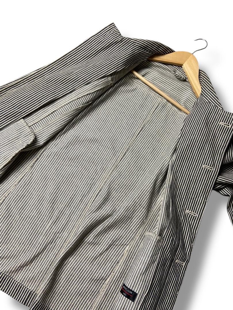 Michel Klein Michel Klein Homme Stripes Jacket with Hidden Button (172) Size US XS / EU 42 / 0 - 3 Thumbnail
