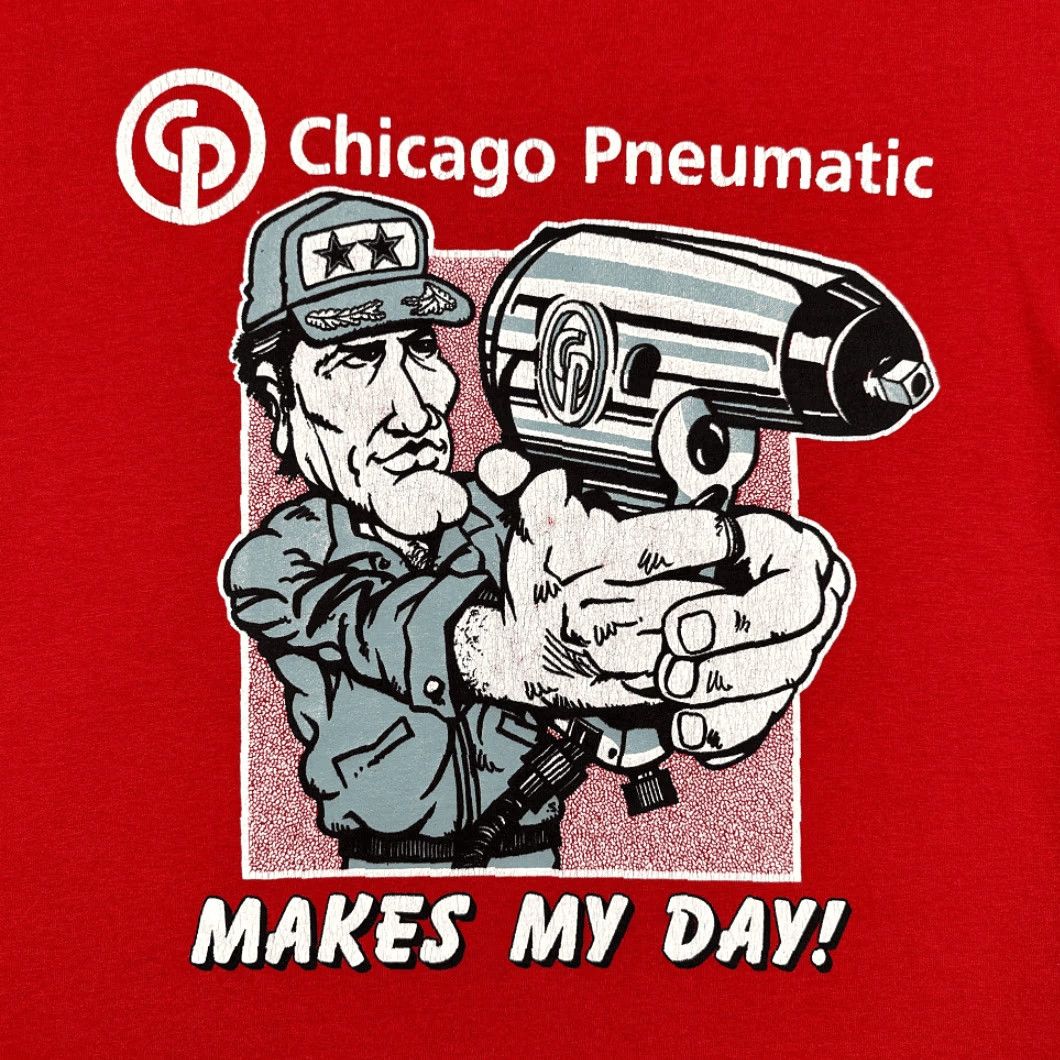 Vintage VINTAGE Dirty Harry Shirt Adult SMALL Red 70s Parody Chicago Pneumatic Eastwood Shirt Men XS? Size US S / EU 44-46 / 1 - 2 Thumbnail