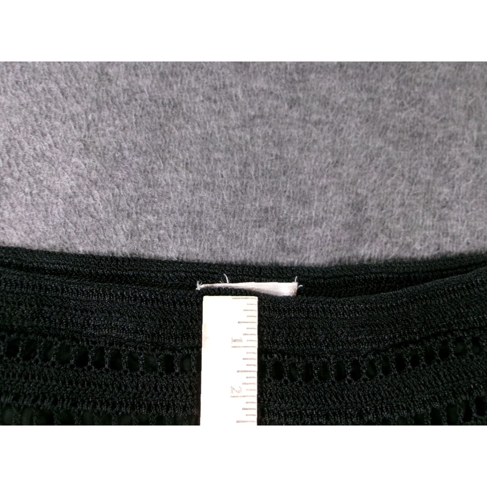 Vintage VINTAGE Krochetta & Papillon Black Crochet Knit Skirt L Lace Hem Cotton Midi Bohemian Womens Straight Pencil Waist Elastic Pull On Size 36" / US 14 / IT 50 - 5 Thumbnail