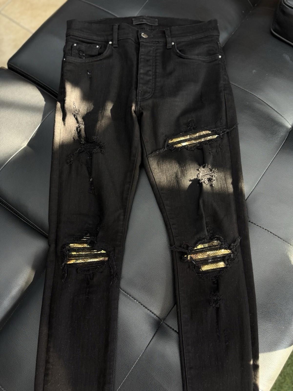 Amiri Size 31 - Amiri Black Jeans $1290 Retail Denim Color Patch Size US 31 - 1 Thumbnail
