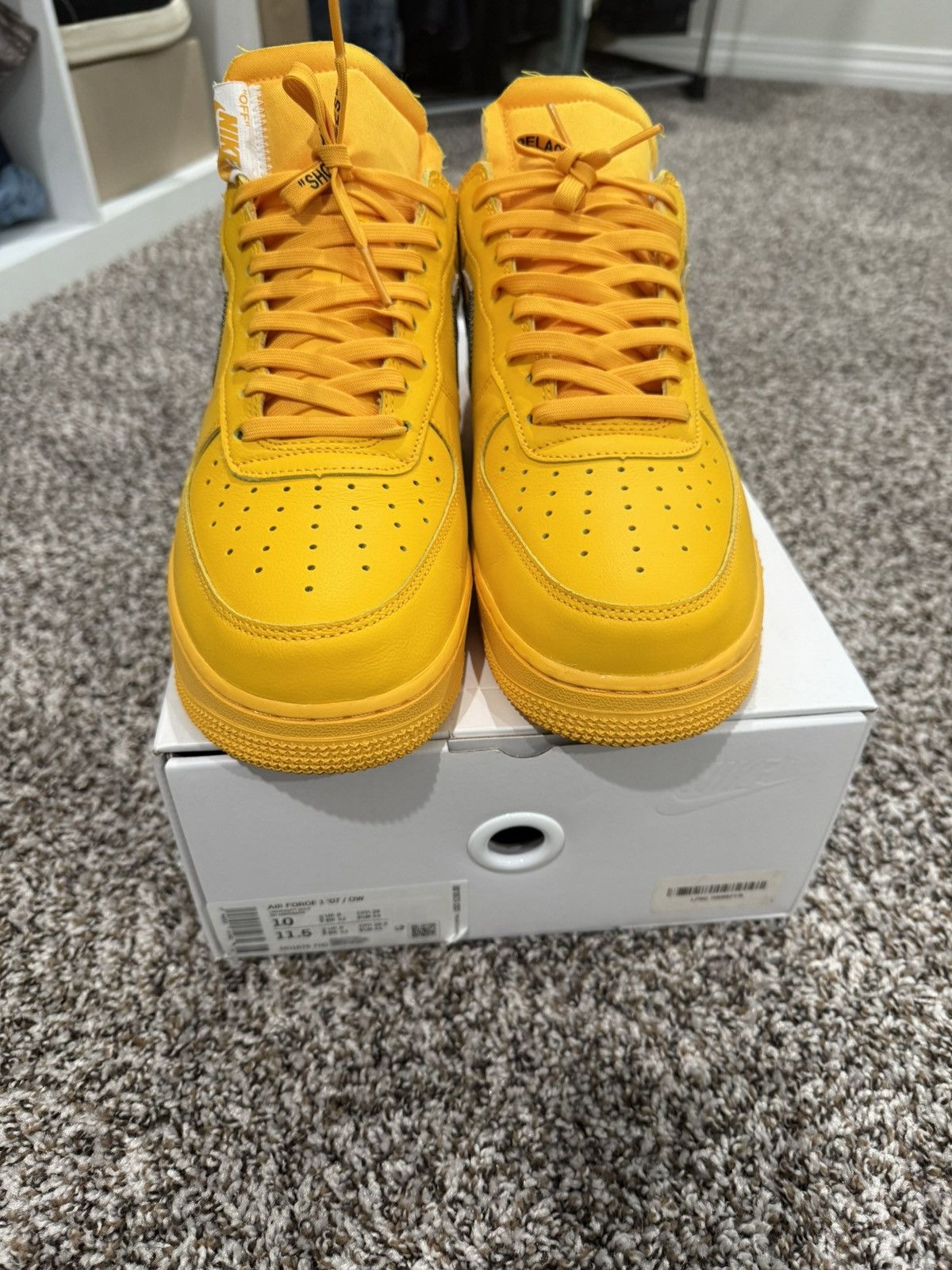 Nike × Off-White Off white Air Force 1 lemonade Size US 10 / EU 43 - 10 Thumbnail