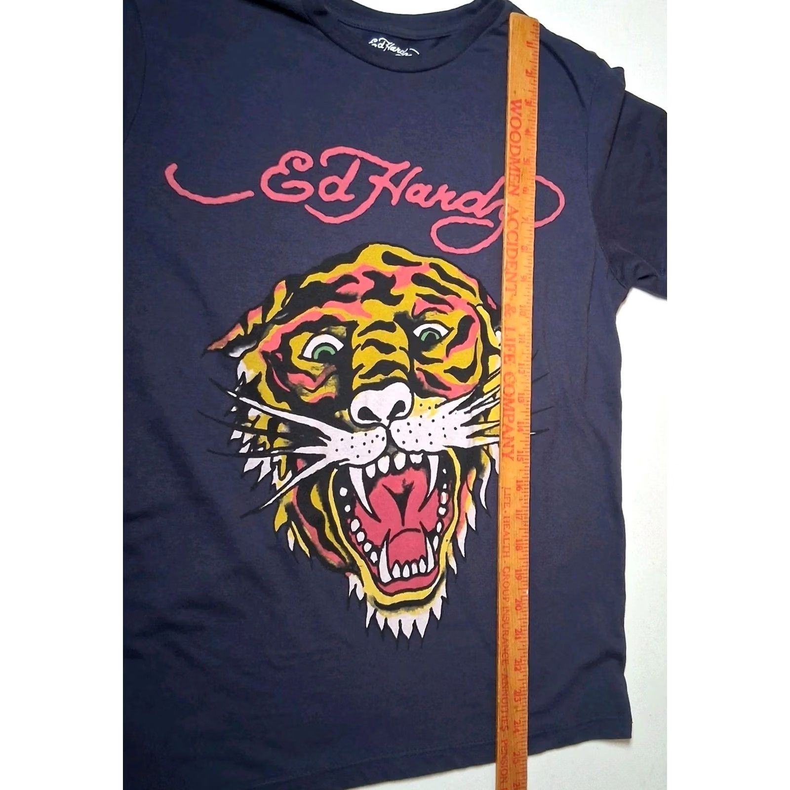 Ed Hardy Ed Hardy T Shirt Men Tiger Face Graphic Y2K Retro Short Sleeve Navy Blue S Size US S / EU 44-46 / 1 - 4 Thumbnail