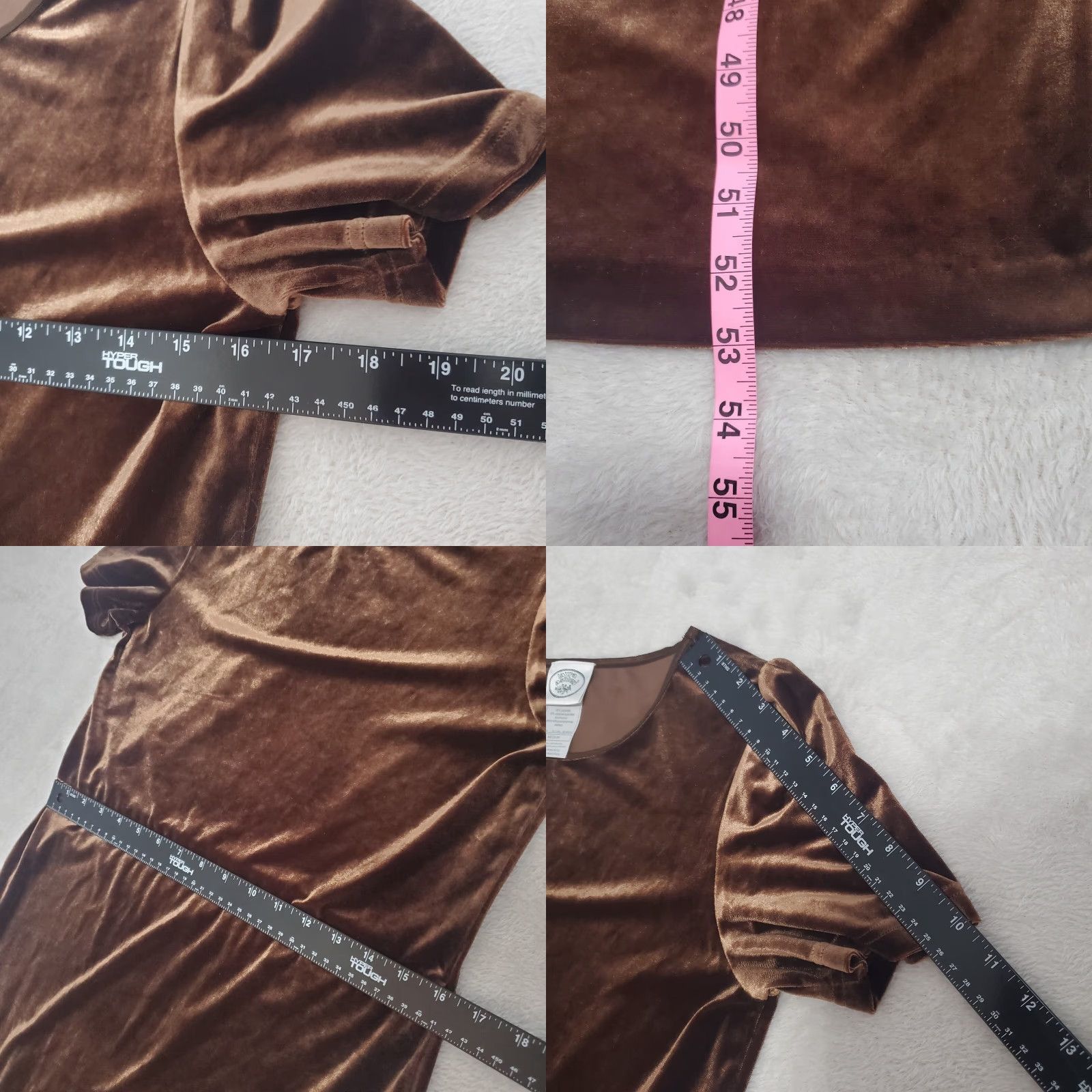 Laura Ashley VINTAGE Laura Ashley Velvet Maxi Dress Women M Brown VTG Empire Waist Short Sleeve 90s Size 32" / US 10 / IT 46 - 8 Thumbnail