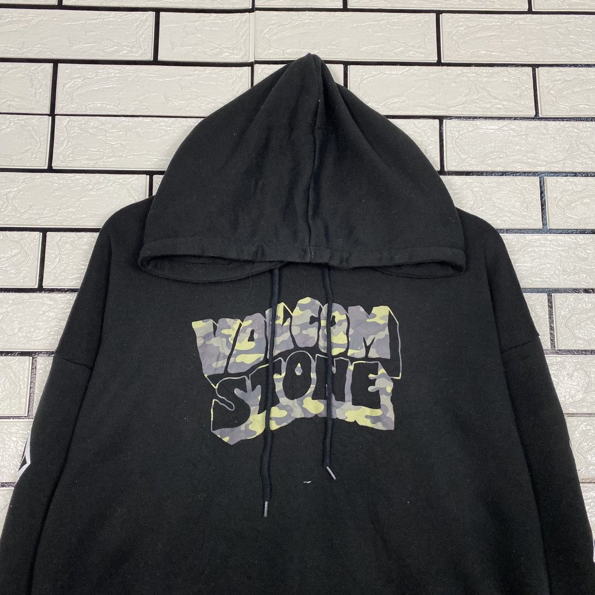Japanese Brand 📌Cropped Striped Biker Hoodie Sweatshirt Volcom Big Logo Size US M / EU 48-50 / 2 - 4 Thumbnail