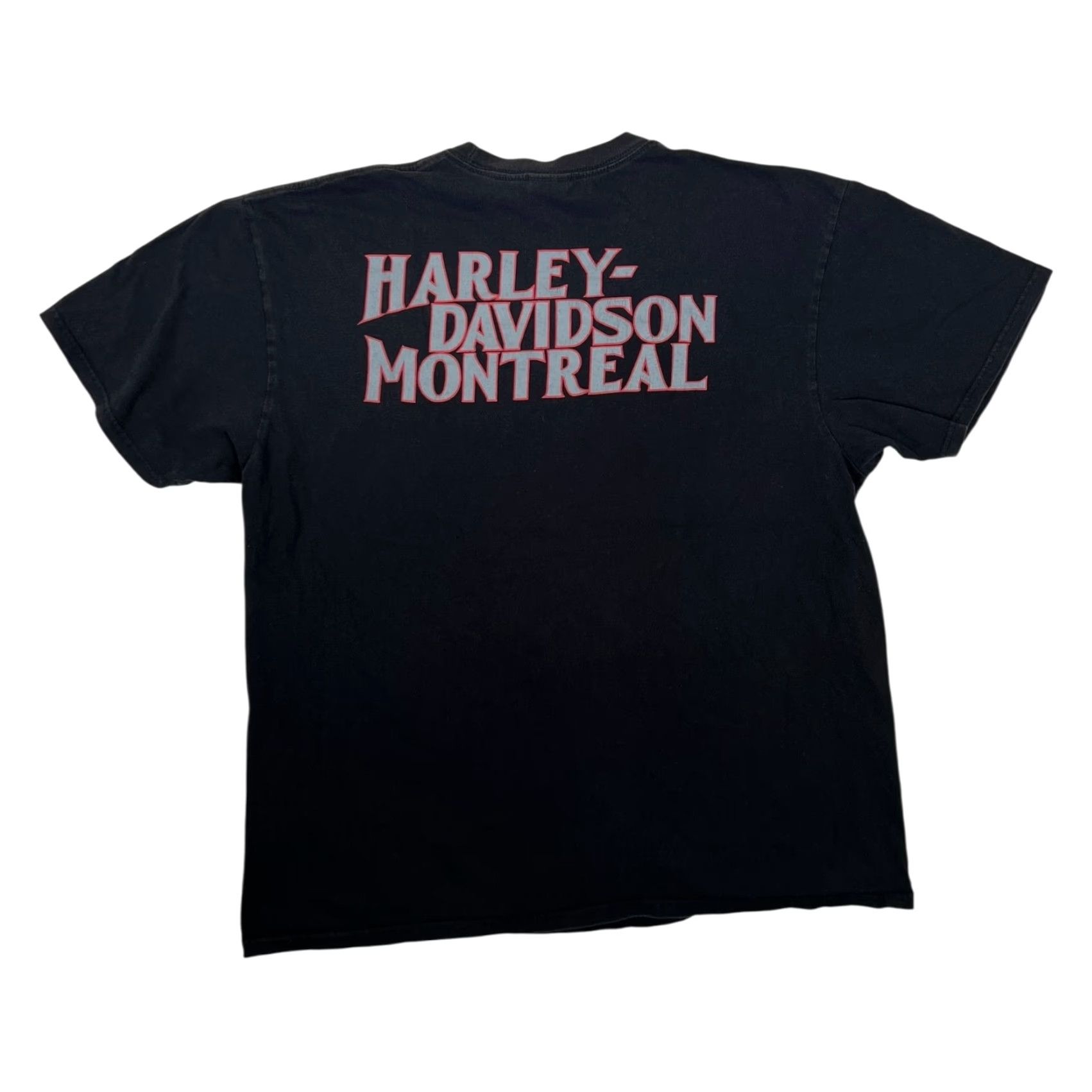 Harley Davidson VINTAGE Harley-Davidson T-Shirt XL Black Cotton, Logo, 90s Biker Motorcycle Skull, Classic, Double-Sided, Crew Neck, Short Sleeve, Men, United States Size US XL / EU 56 / 4 - 3 Thumbnail