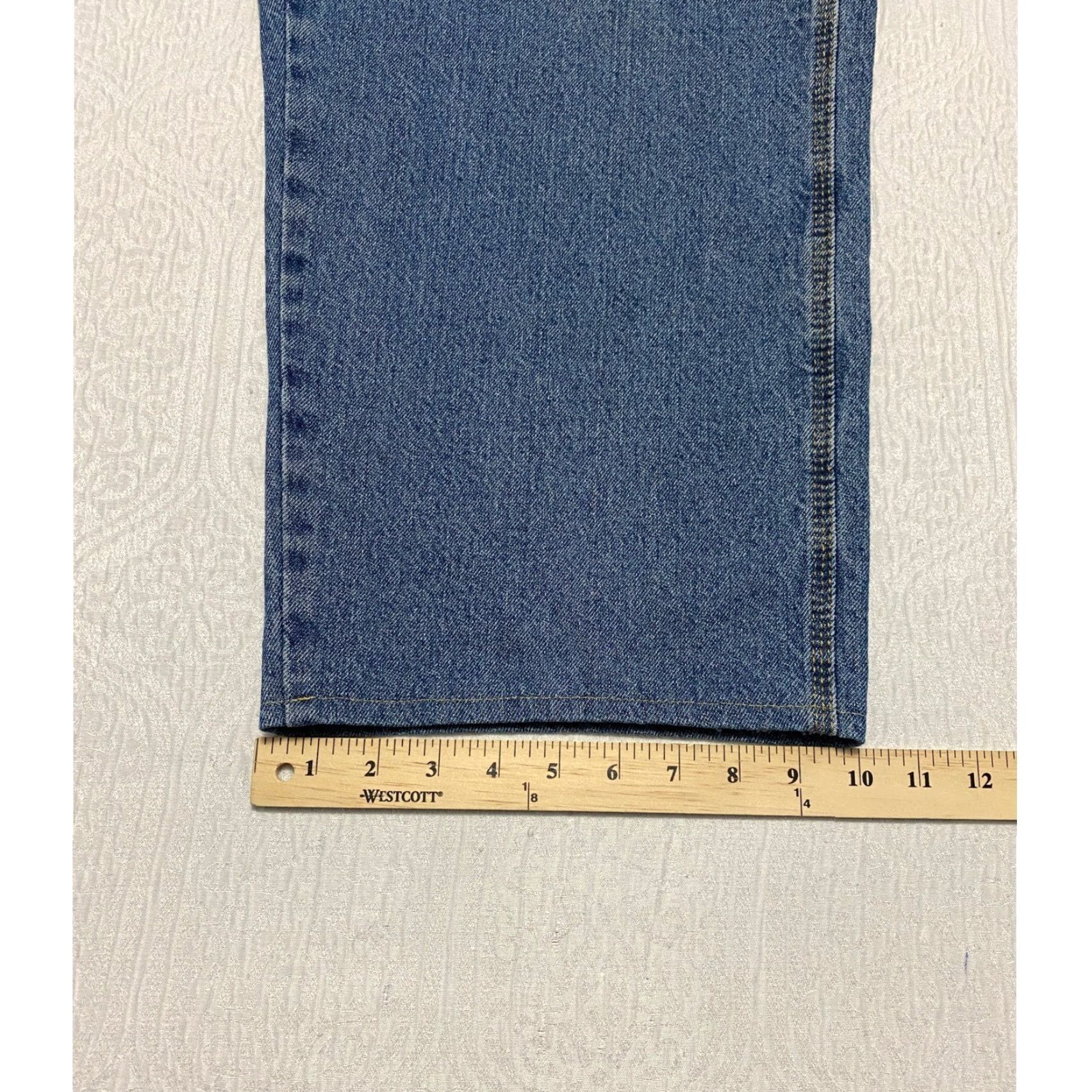Vintage VINTAGE Rugged Wear Jeans Carpenter Men 36 Blue Relaxed Wide-Leg Denim Cotton Distressed Button High Rise 36x24 Inseam 24 Size US 36 / EU 52 - 6 Thumbnail
