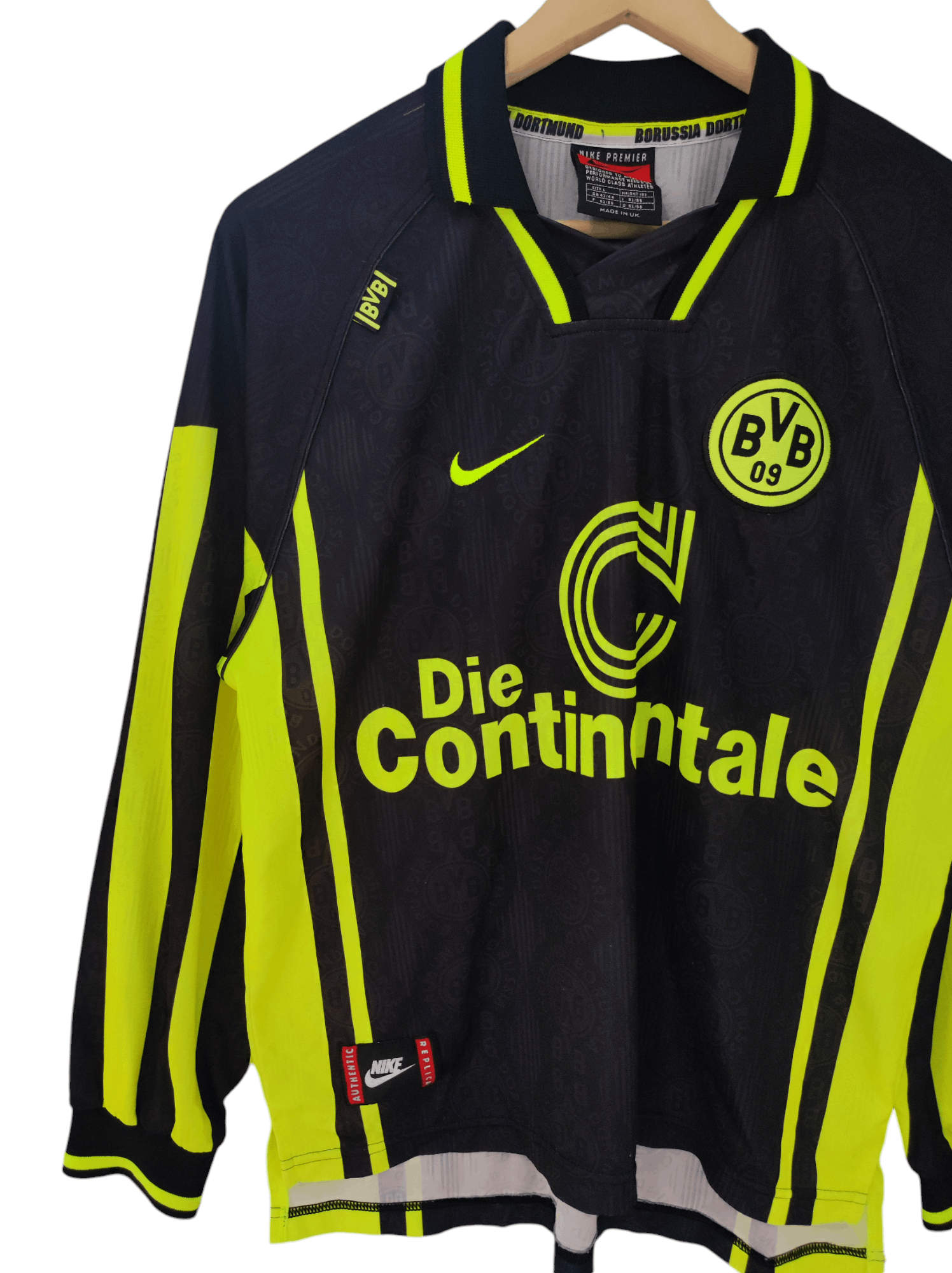 Nike × Vintage Borussia Dortmund Vintage 90s Longsleeve no 5 julio cesar Size US S / EU 44-46 / 1 - 5 Thumbnail