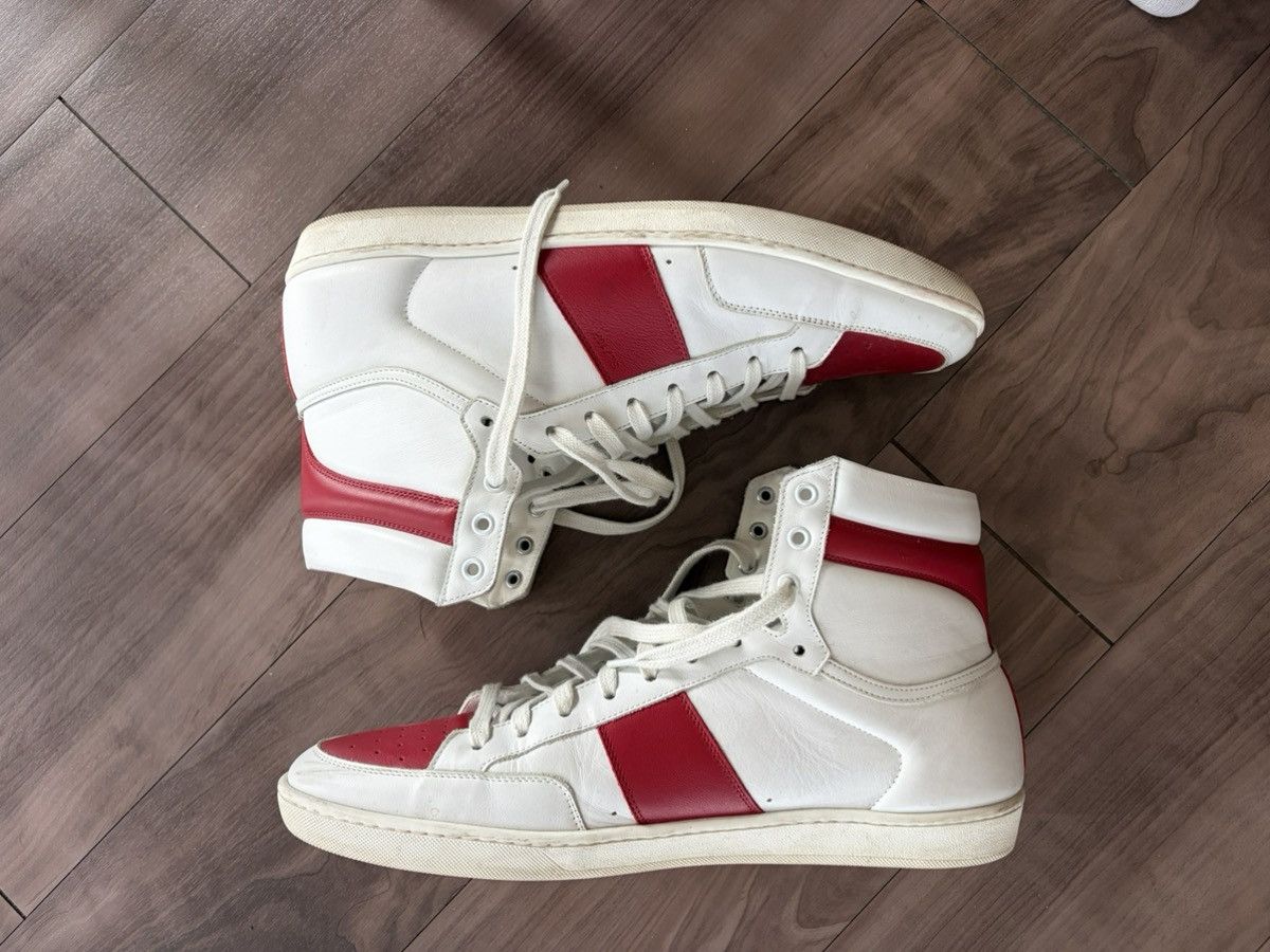 Saint Laurent Paris Saint Laurent Paris SL/10H White/Red Size US 14 / EU 47 - 3 Thumbnail