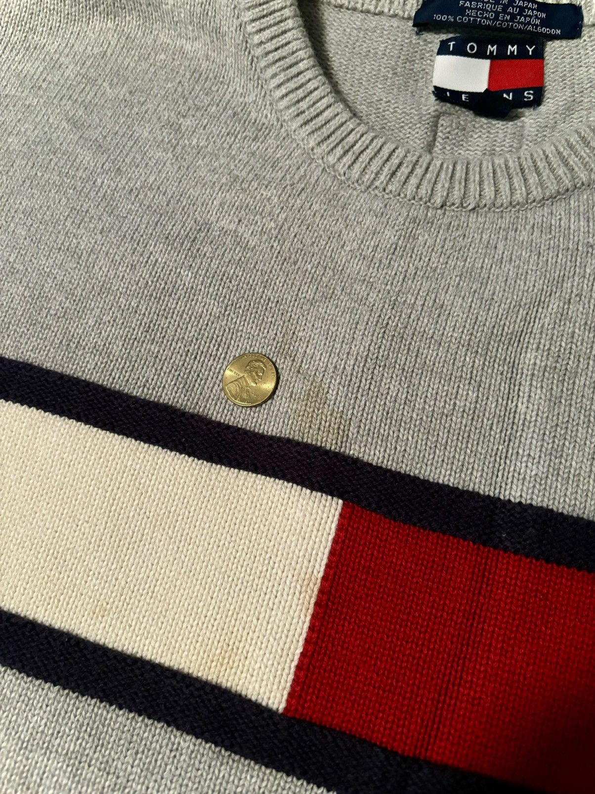 Tommy Hilfiger Tommy Jeans Knit Sweater Logo Stripe Colorblock Jumper Vtg Size US M / EU 48-50 / 2 - 12 Thumbnail