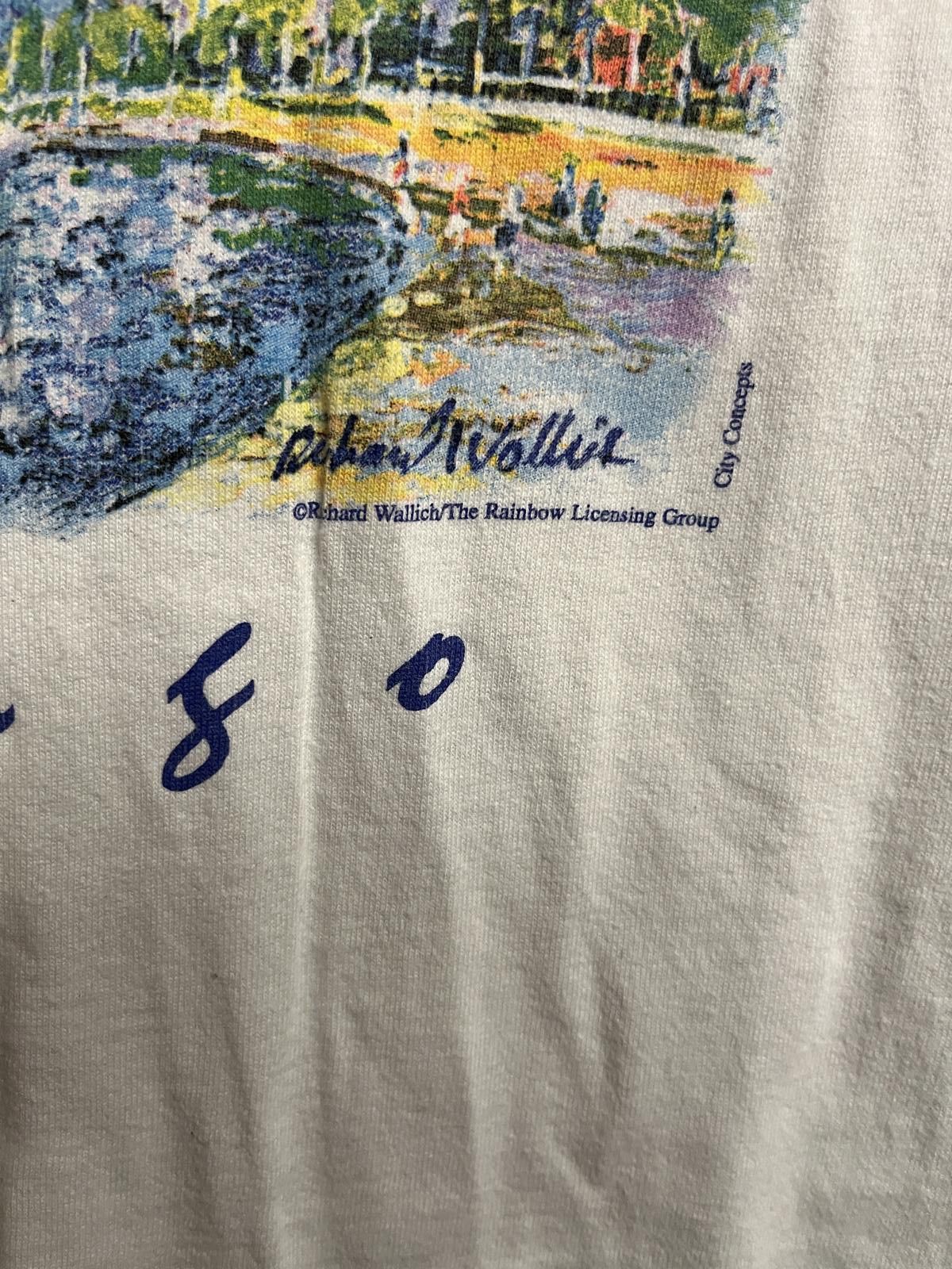 Fruit Of The Loom Chicago Skyline Painting T-shirt -Water Color Chicago City M Size US M / EU 48-50 / 2 - 4 Thumbnail