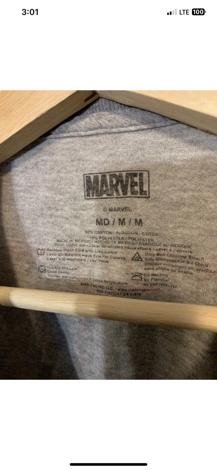 Marvel Comics Marvel deadpool mens sz M gray cerebro scan t shirt Size US M / EU 48-50 / 2 - 3 Thumbnail