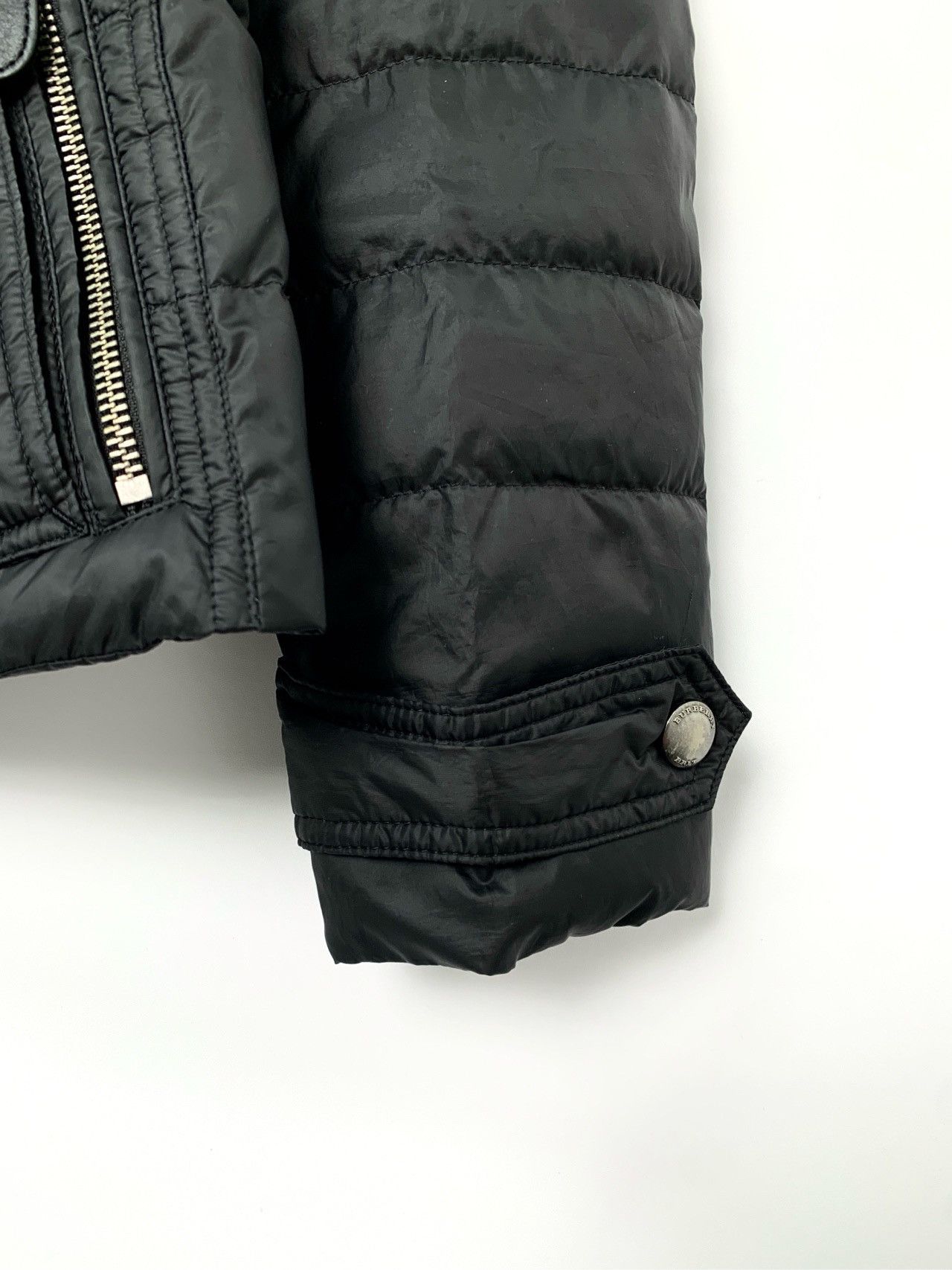 Burberry Burberry Black Waisted Lapel Long Sleeve Down Jacket Size S / US 4 / IT 40 - 4 Thumbnail