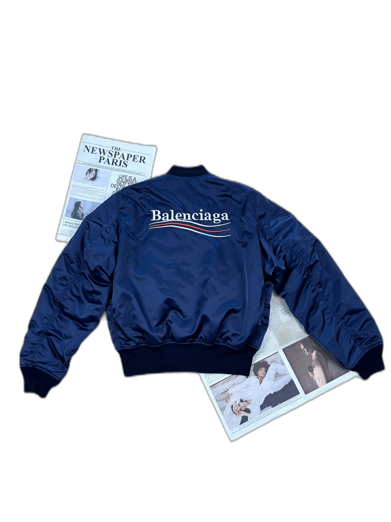 Balenciaga Balenciaga Balenciaga Zip Long Sleeve Jacket in Blue -2507 Size US L / EU 52-54 / 3 - 1 Thumbnail