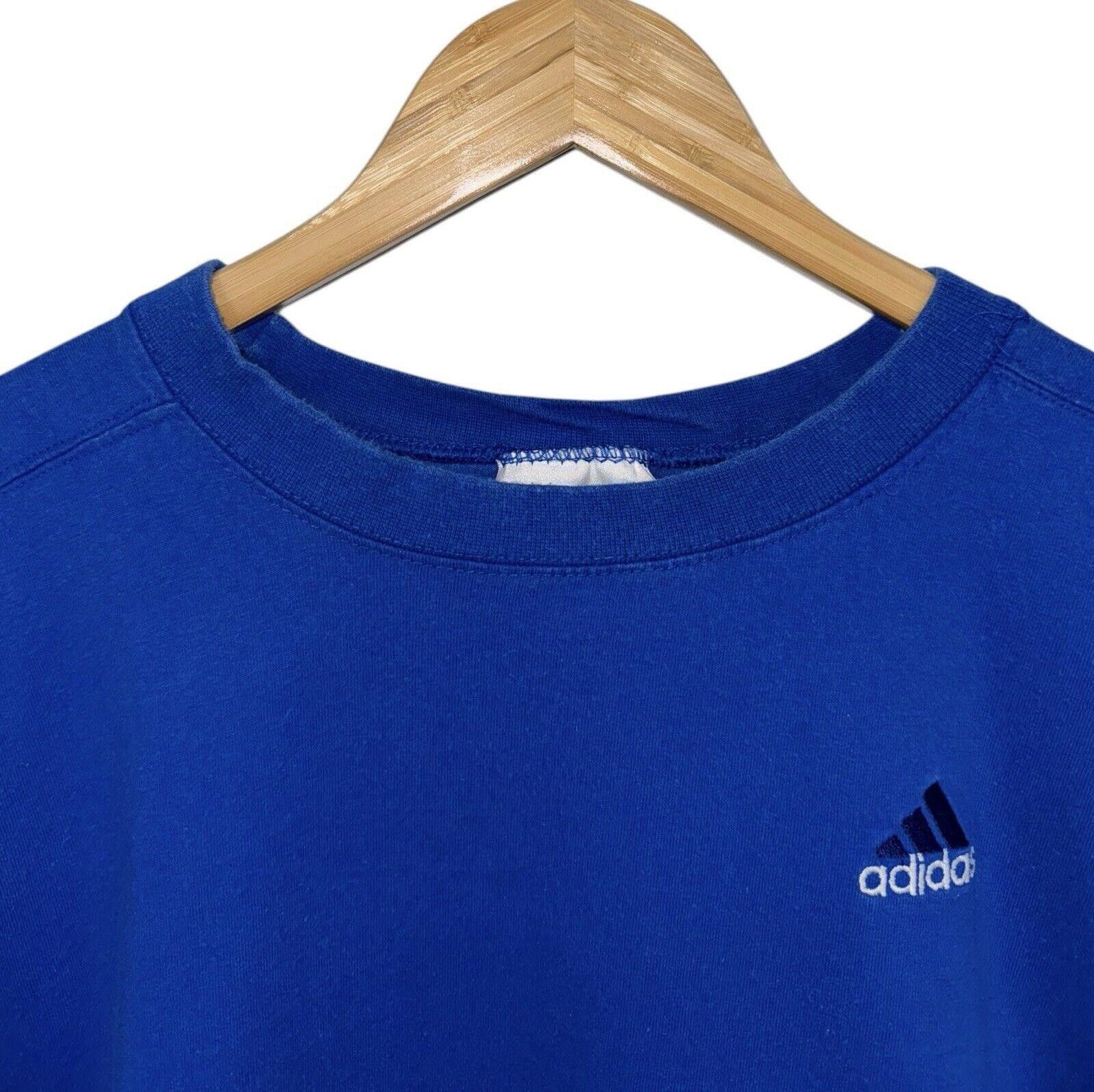Adidas Vintage Adidas 90s Three Stripes Blue Indigo USA Shirt XL Size US XL / EU 56 / 4 - 2 Thumbnail