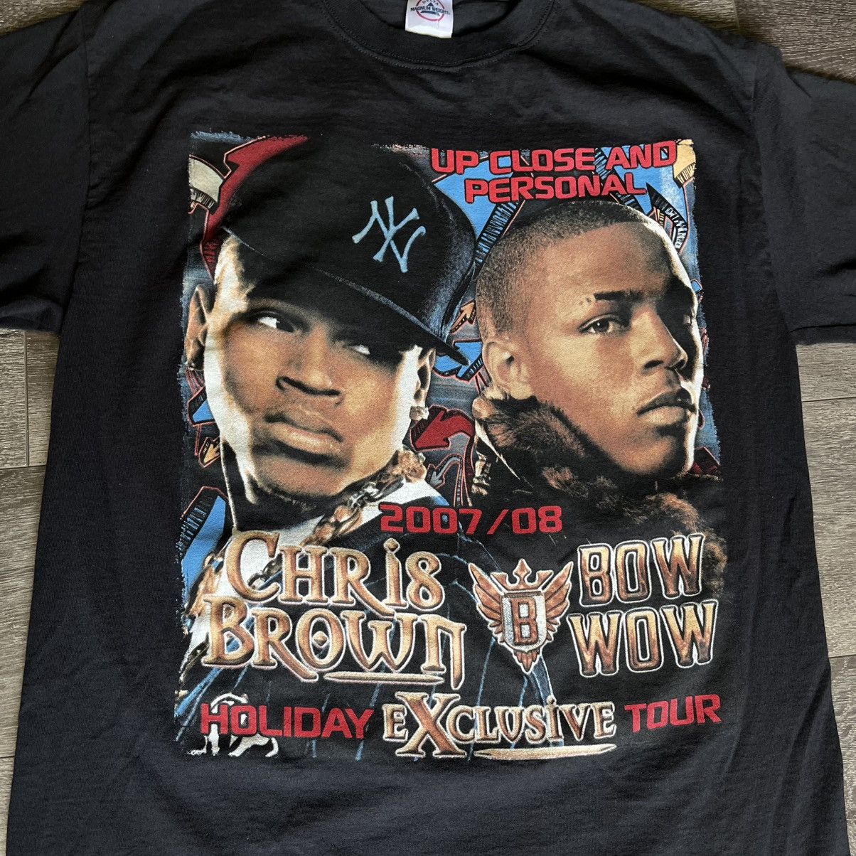 Rap Tees Vintage 2007 Chris Brown Bow Wow Soulja Boy Rap Tour T Shirt Size US M / EU 48-50 / 2 - 3 Thumbnail