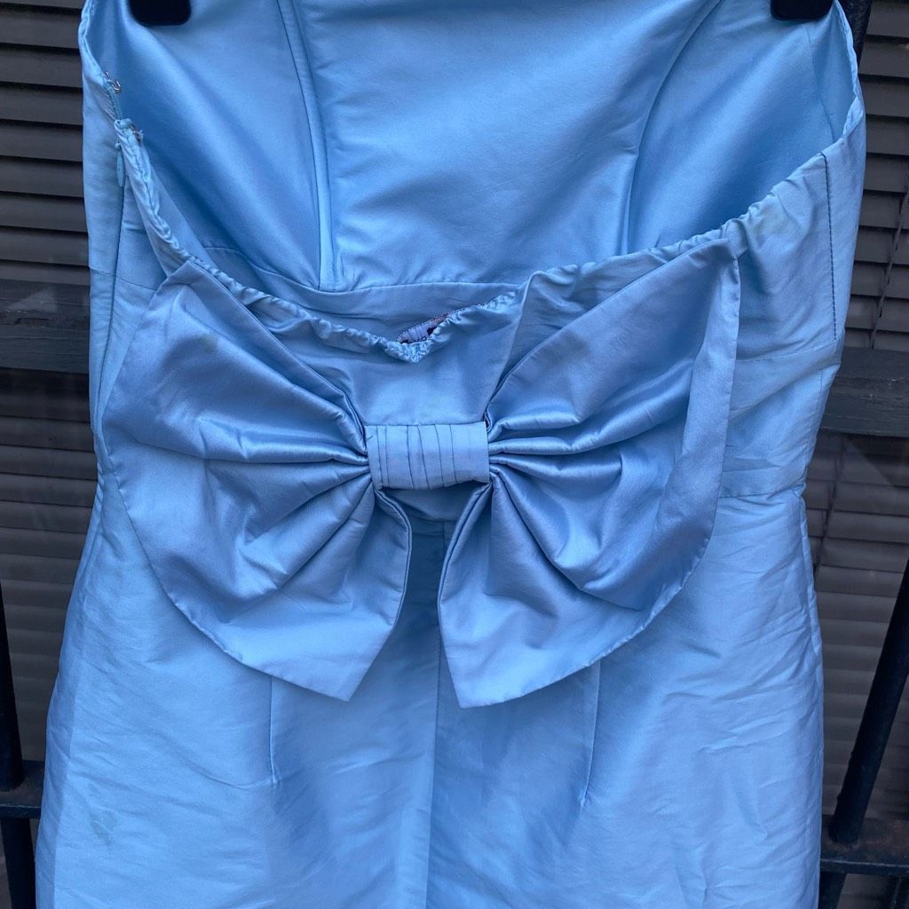 ALEXIS Alexia Admor New York Blue Strapless Bow Back Dress, Size Sm Size S / US 4 / IT 40 - 6 Thumbnail