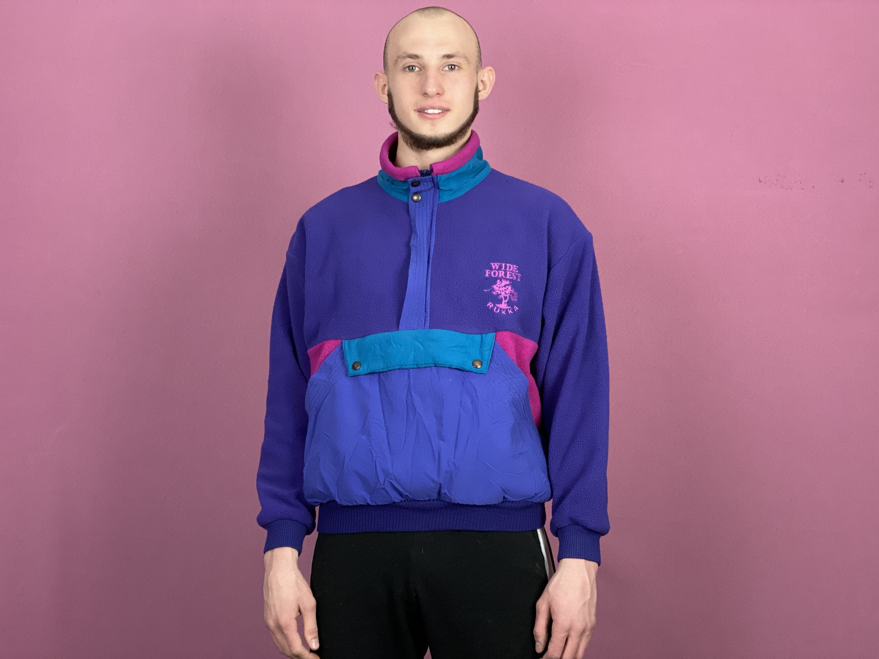 Vintage 90s Rukka Vintage Men's Half Zip Fleece - S Size US S / EU 44-46 / 1 - 4 Thumbnail