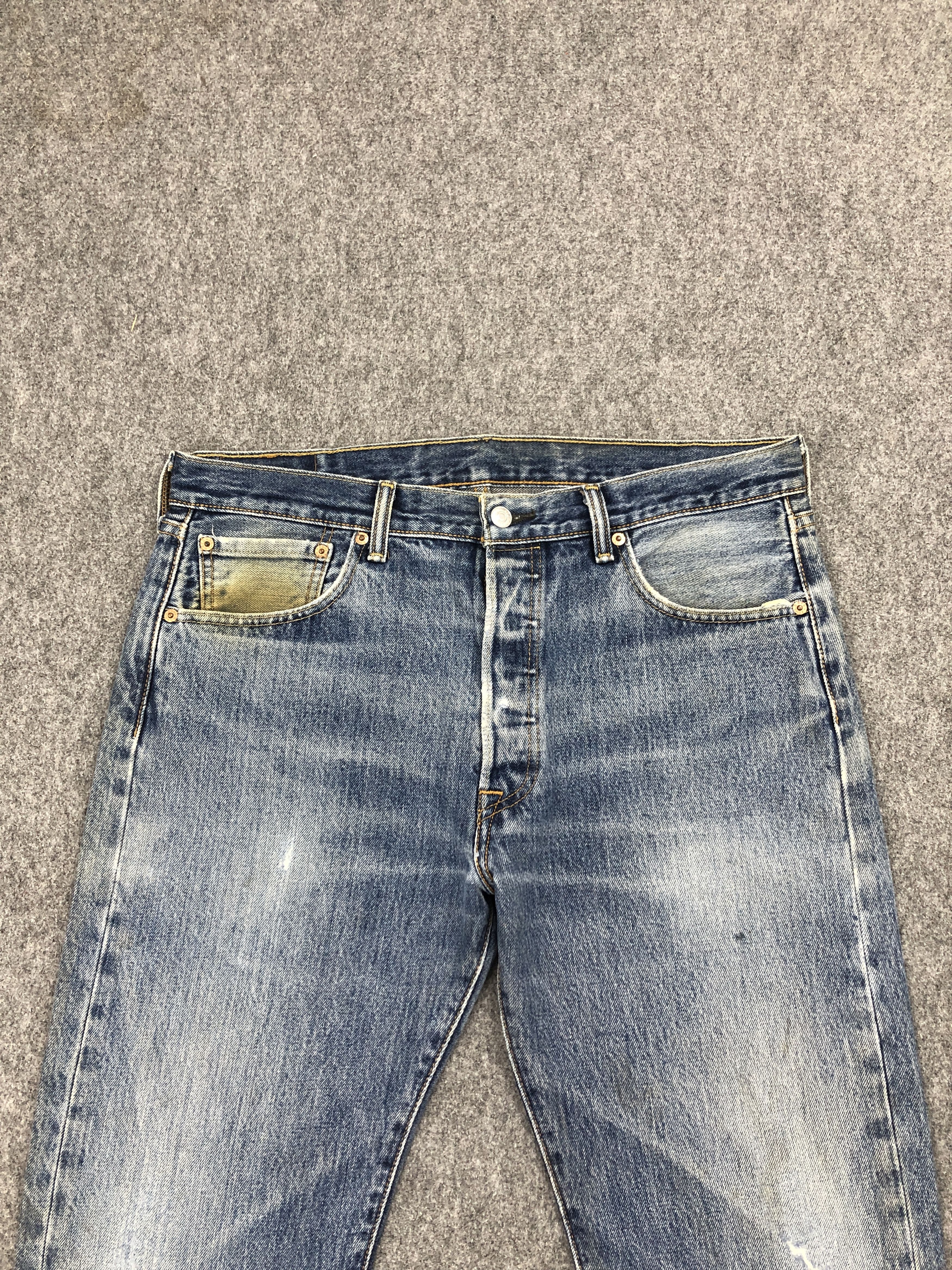Levi's × Vintage Vintage Levis 501 Blue Denim Jeans Size US 34 / EU 50 - 2 Thumbnail