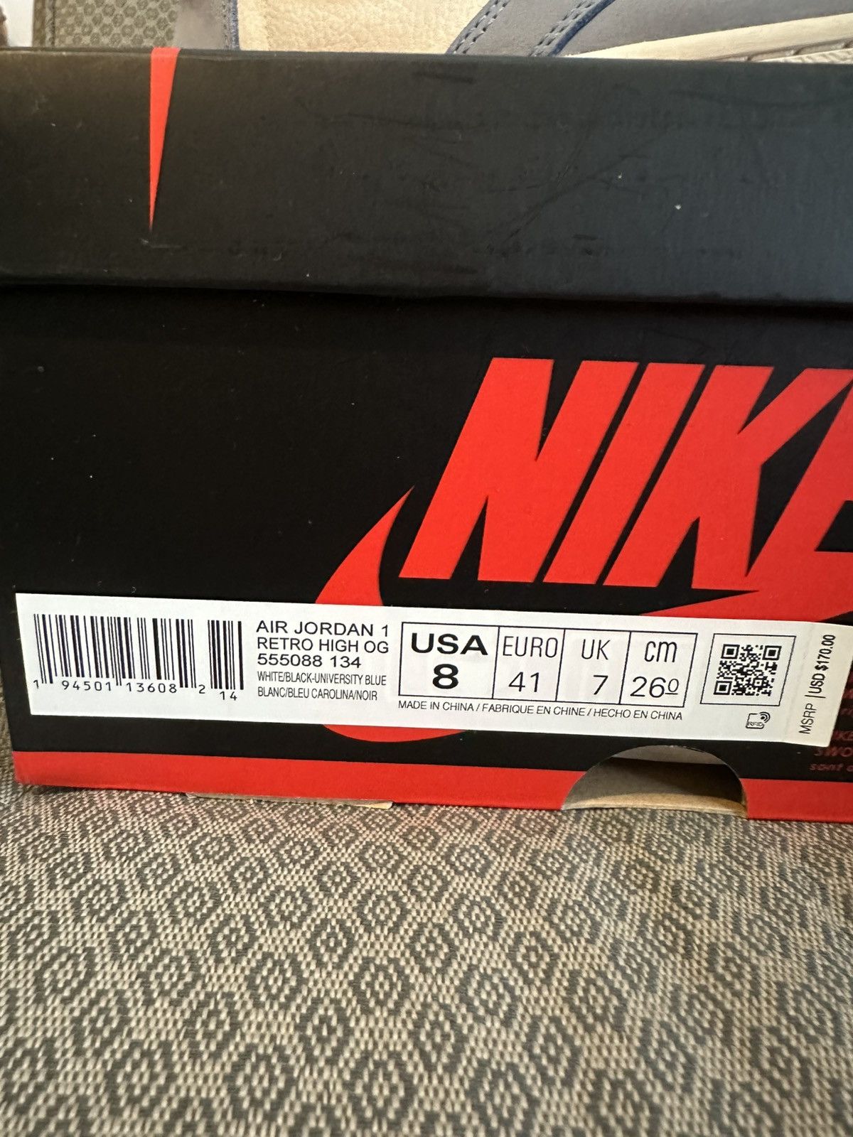 Jordan Brand DS Air Jordan 1 High OG "University Blue" - Size 8 Size US 8 / EU 41 - 3 Thumbnail