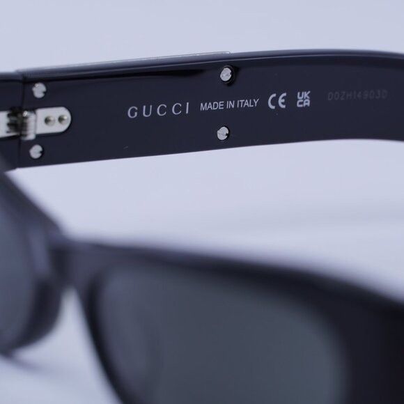 Gucci 🕶️ New Gucci GG1635S 003 Sunglasses - Shiny Black Frame Size ONE SIZE - 8 Thumbnail