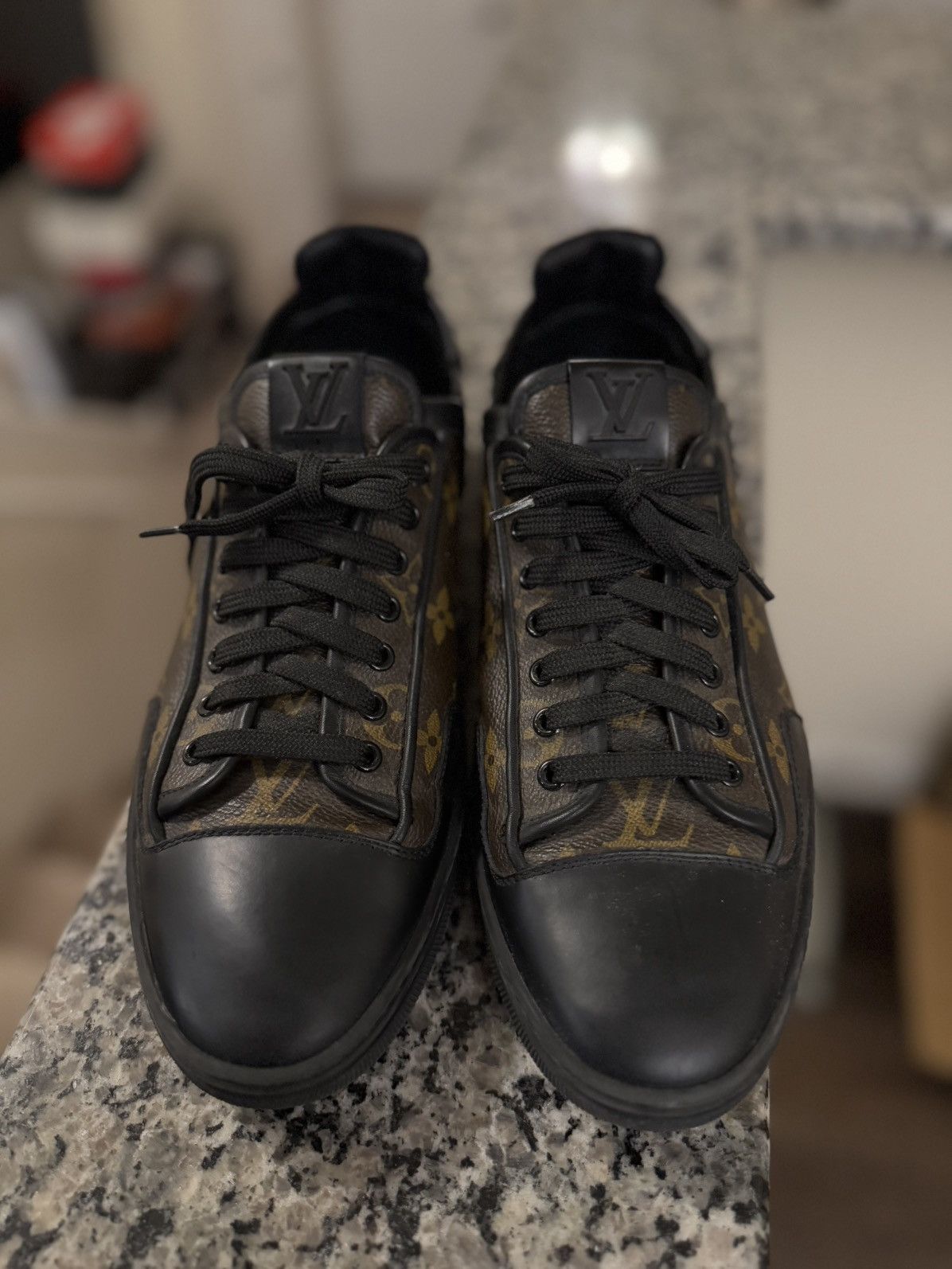 Louis Vuitton 7.5LV/8.5US Louis Vuitton Mens Brown Sneakers Monogram 🧼 Size US 8.5 / EU 41-42 - 6 Thumbnail