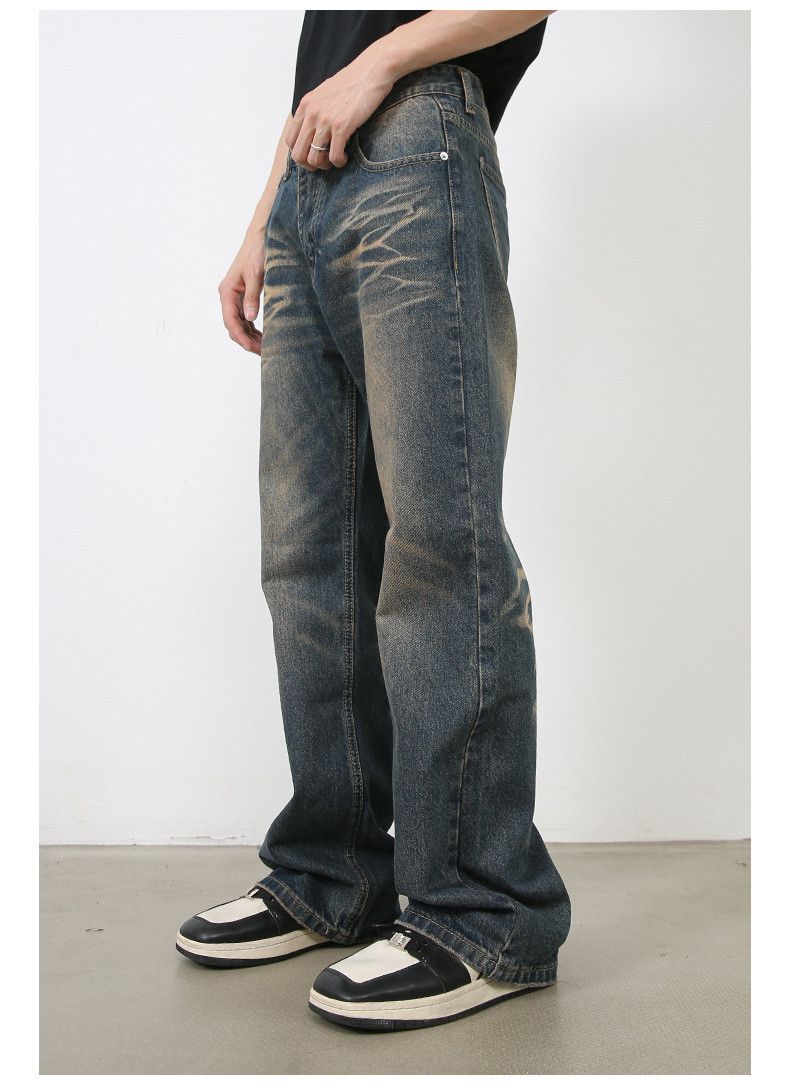Vintage American street men's distressed straight bootcut jeans Size US 32 / EU 48 - 4 Thumbnail
