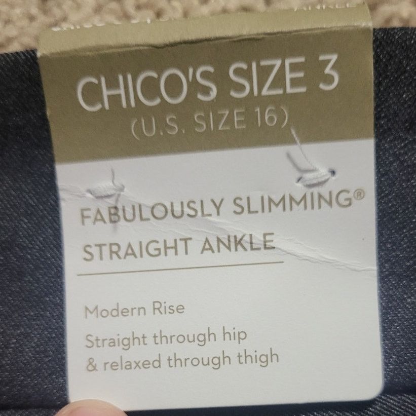 Other Chico's Fabulously Slimming Dk Heather Gray Pants -3 (XL/16) Size 38" / US 16 / IT 52 - 4 Thumbnail