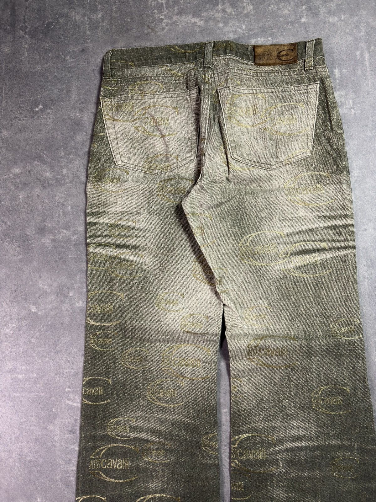 Just Cavalli 00s Just Cavalli Propaganda Multilogo Monogram Flared Jeans Size US 28 / EU 44 - 9 Thumbnail