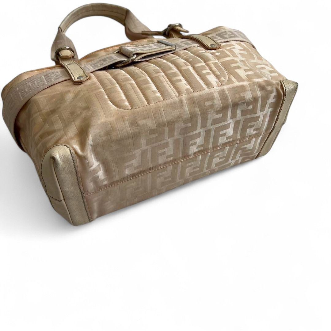 Fendi Fendi - Zucca Pattern Pink Leather Handbag Shoulder Bag FF Size ONE SIZE - 11 Thumbnail