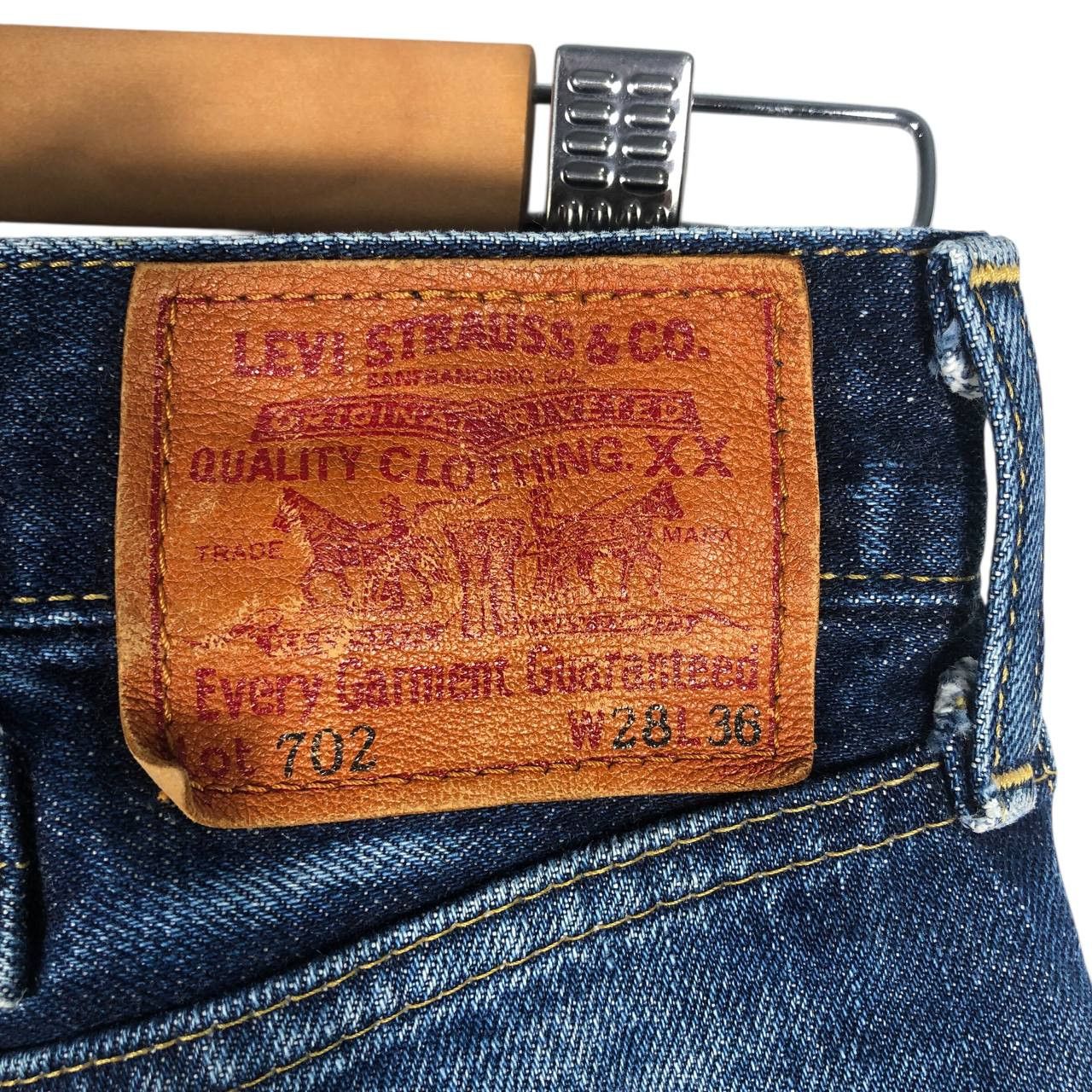 Levi's Vintage Clothing Vtg Levi's 702 Big E Cinch- Back Redline Selvedge Jean Size US 28 / EU 44 - 6 Thumbnail